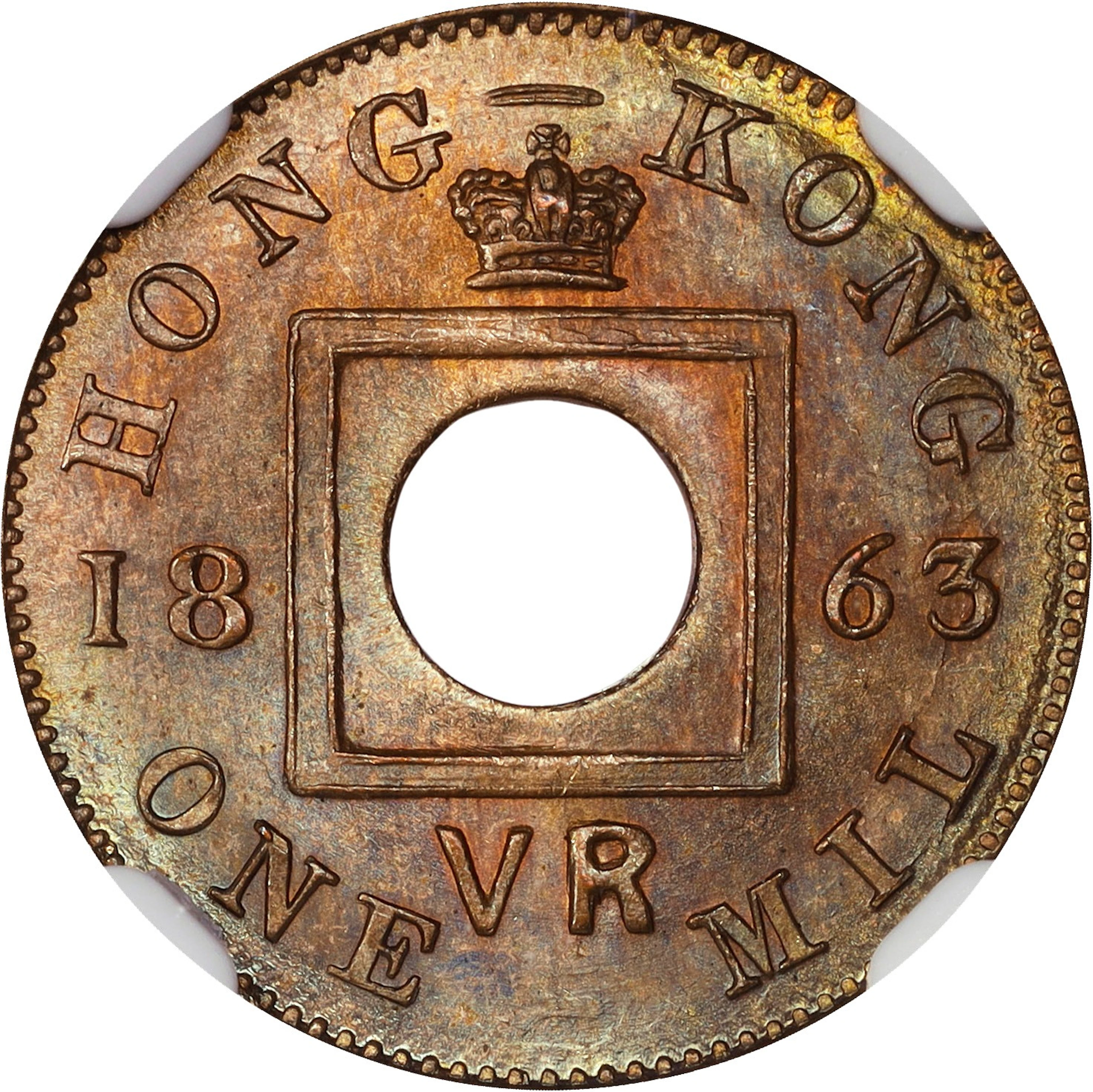 HONG KONG (SAR). Mil, 1863. London or Birmingham (Heaton) Mint. Victoria.