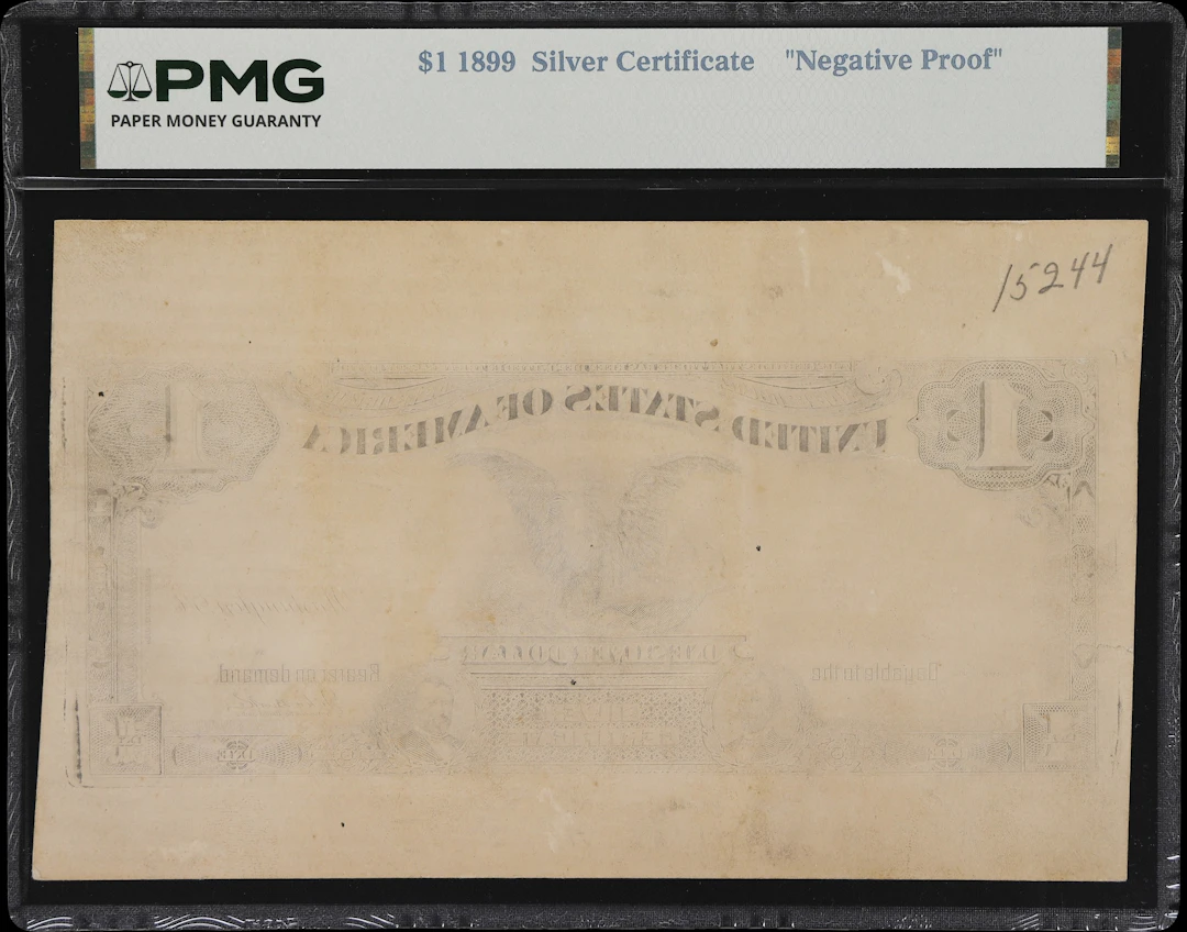 Fr. 232 - 234. 1899 $1 Silver Certificate. PMG. "Negative Proof".