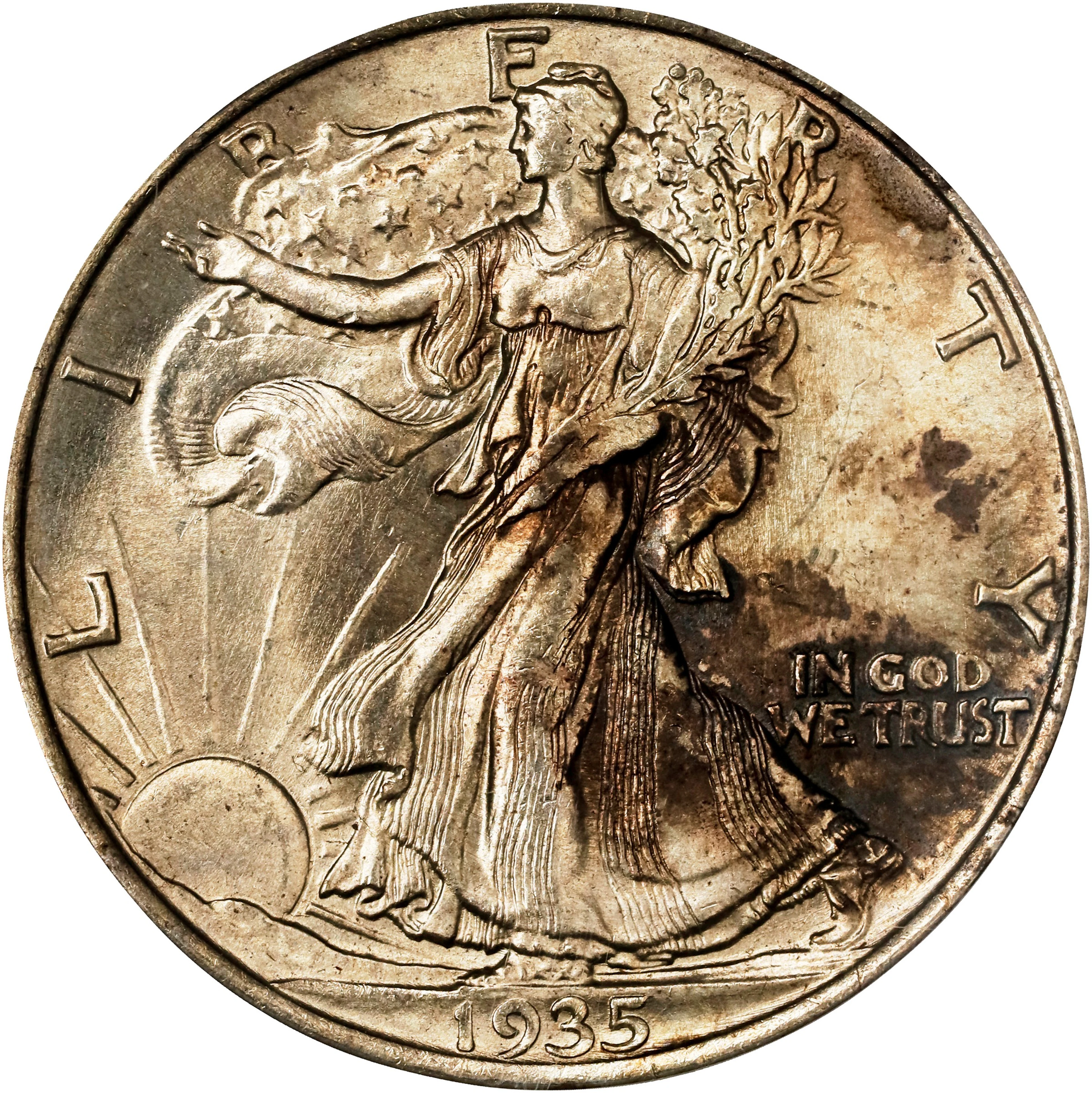 1935 Walking Liberty Half Dollar. MS-64 (PCGS). OGH Generation 3.0.