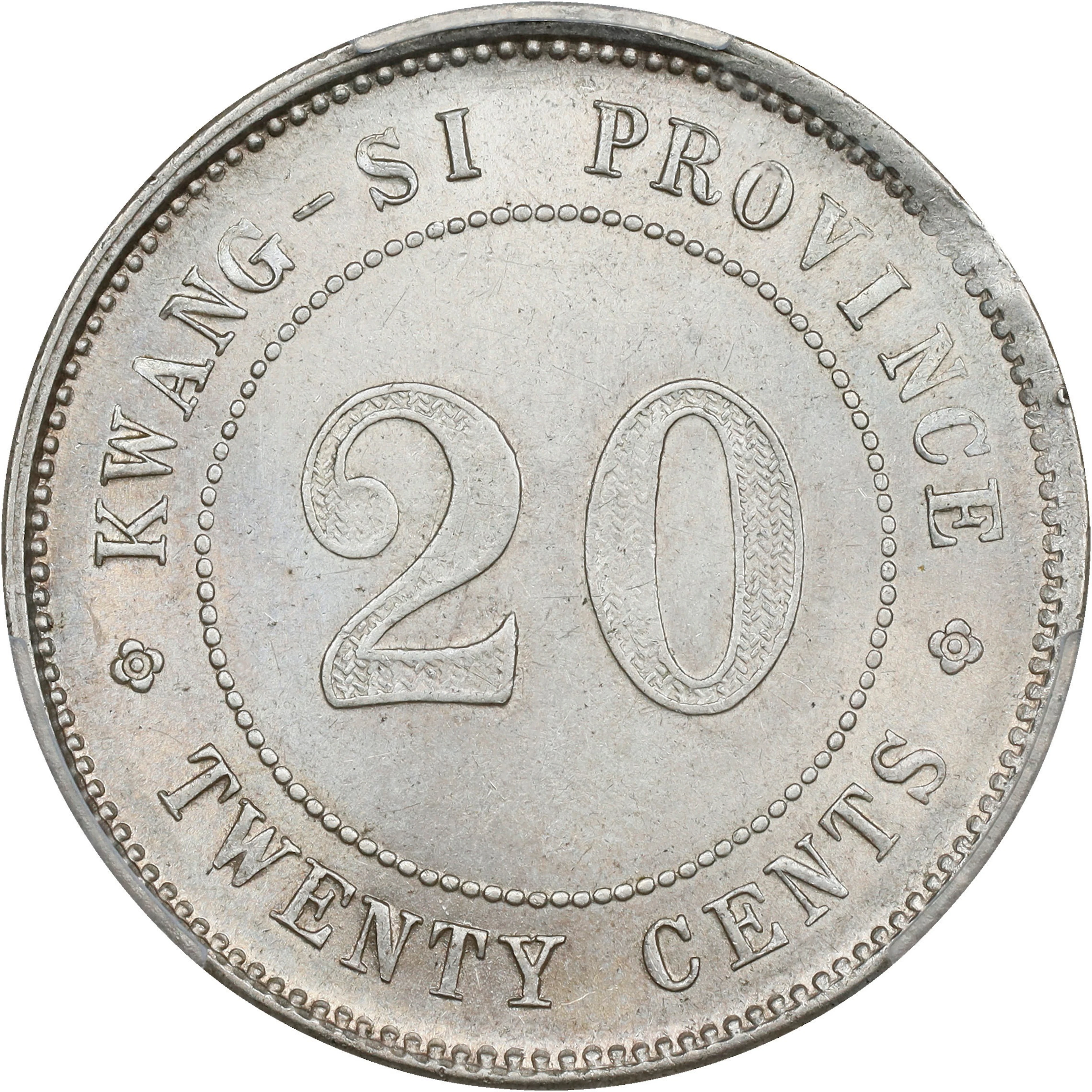 (t) CHINA. Kwangsi. 20 Cents, Year 13 (1924). Uncertain mint, likely