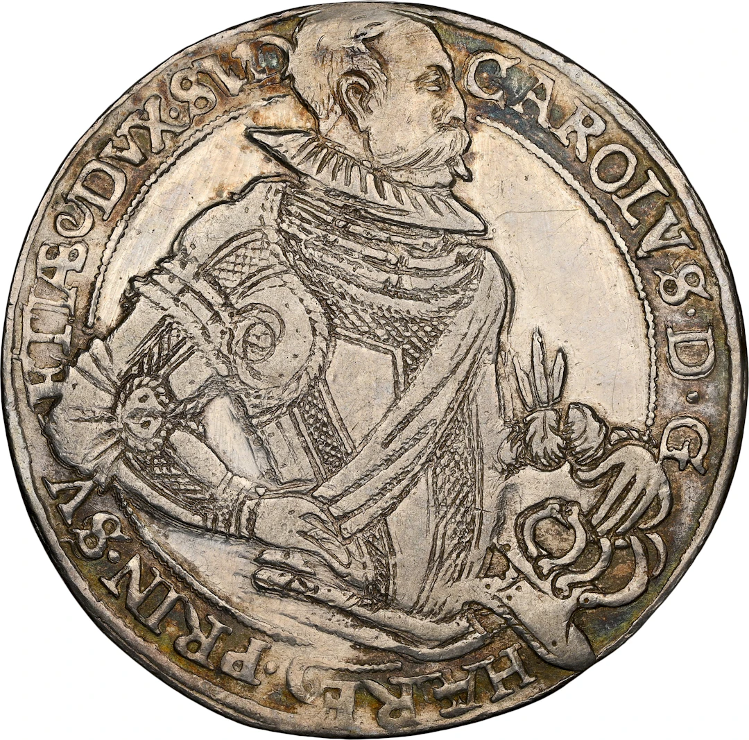 SWEDEN. Daler, 1595. Stockholm Mint. Karl (XI), Duke of Södermanland.
