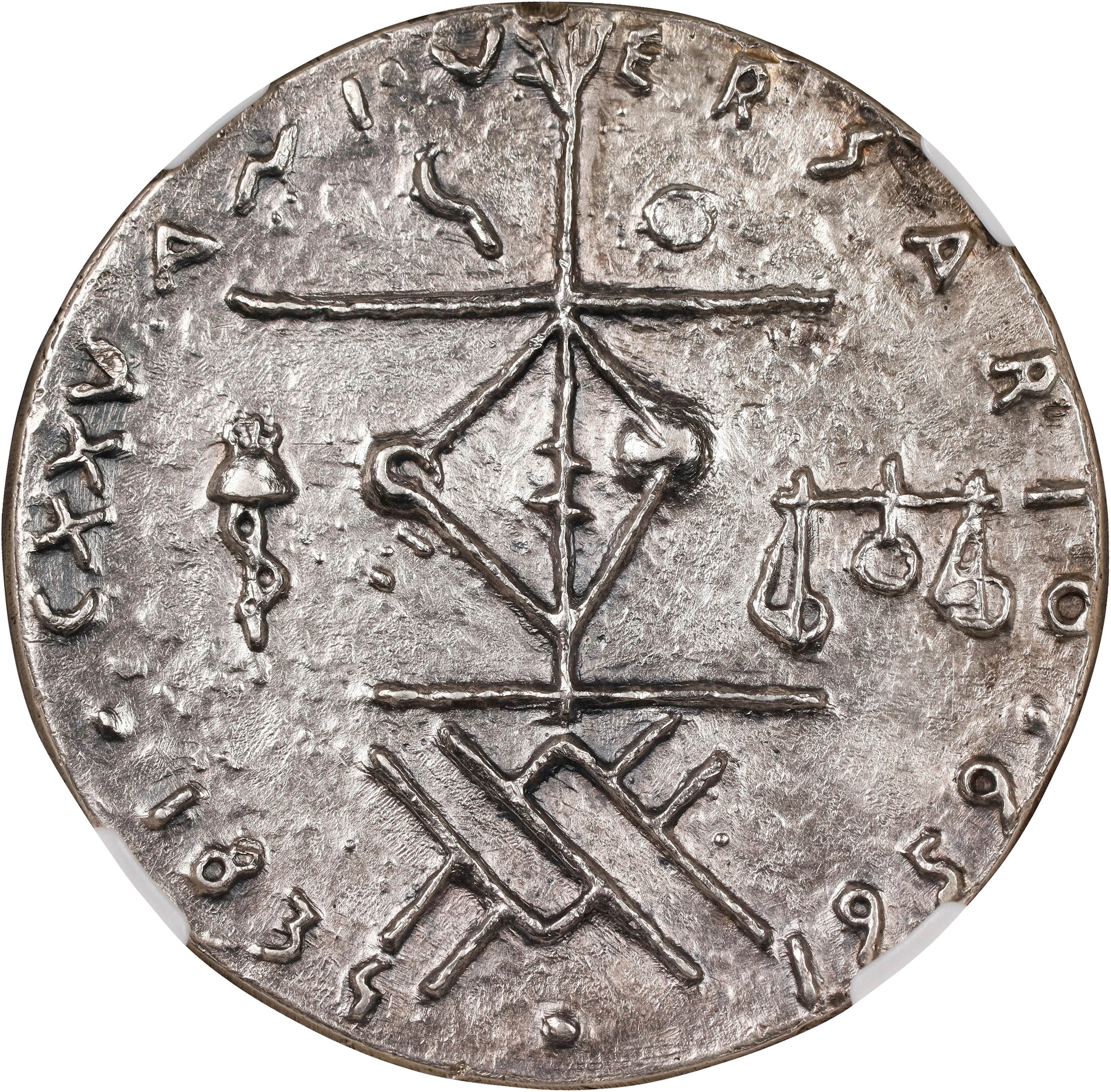 PHILIPPINES. Ayala Company 125th Anniversary Silvered Bronze Medal