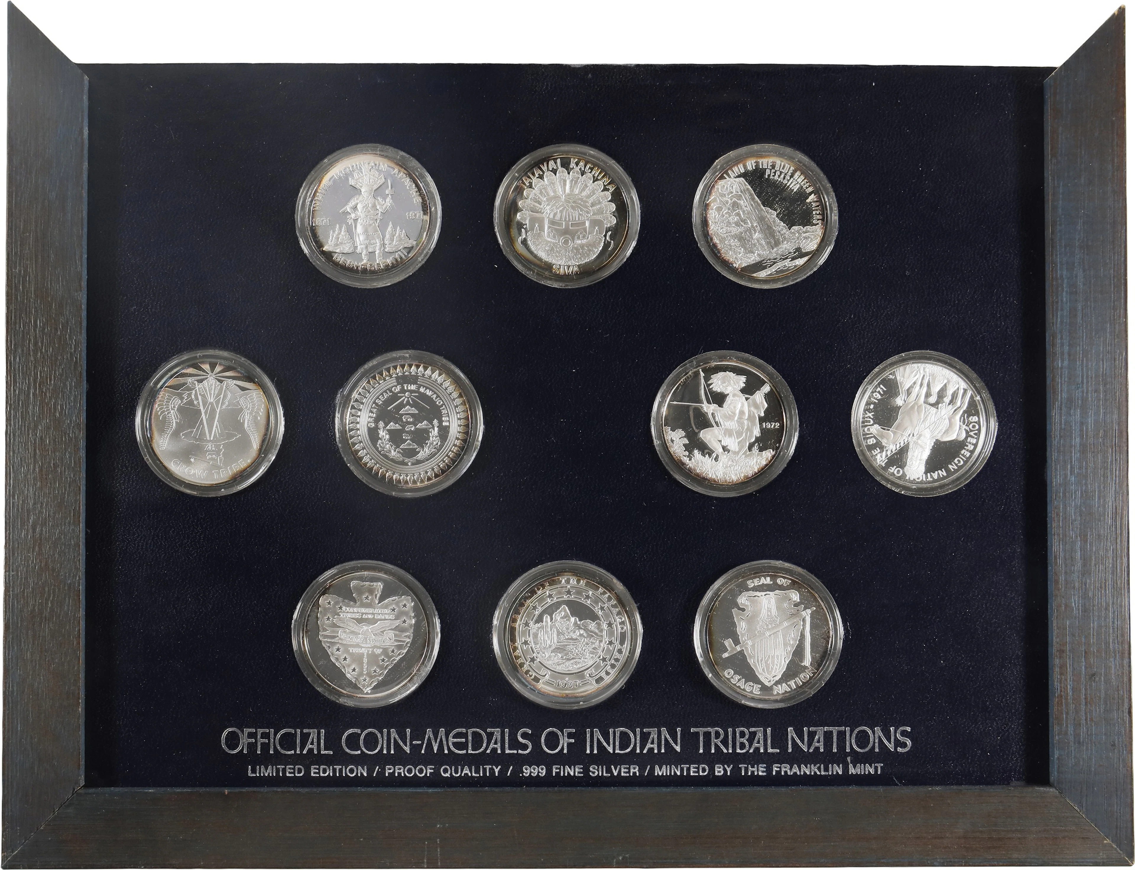 (8.3 oz, 258.163 g ASW). 1973 Franklin Mint Official Coin-Medals of