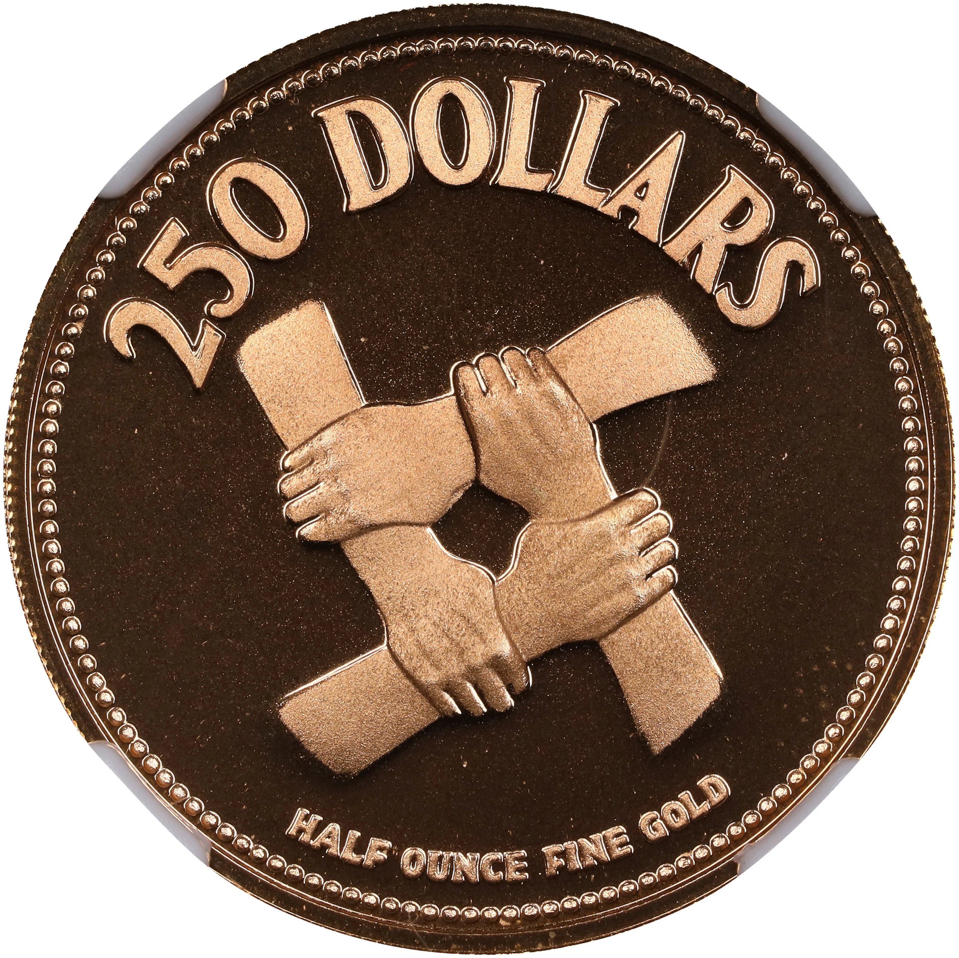 SINGAPORE. Gold 250 Dollars, 1975. NGC PROOF-69 Ultra Cameo.