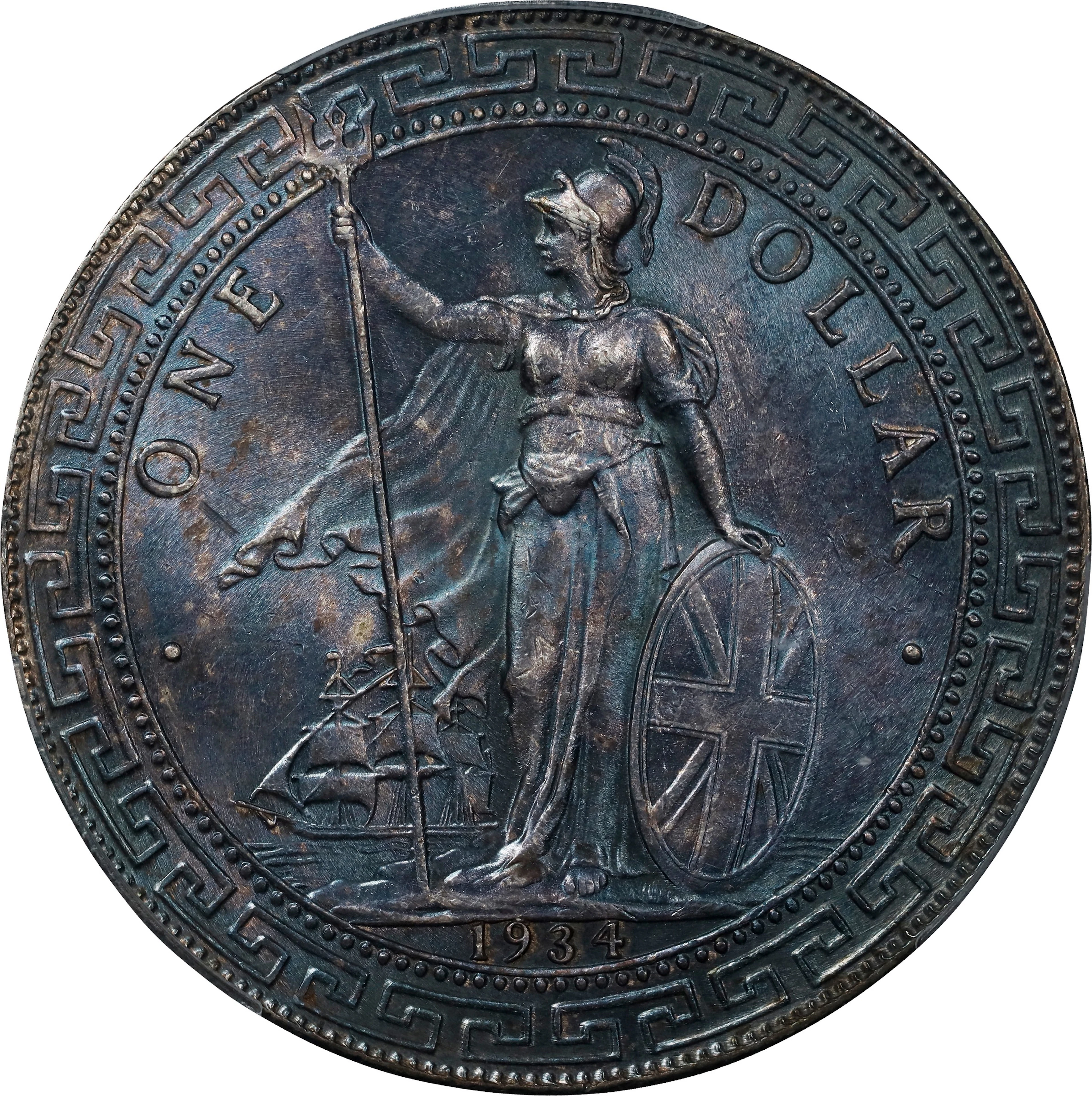 GREAT BRITAIN. Trade Dollar, 1934-B. Bombay Mint. George V. PCGS MS-64.