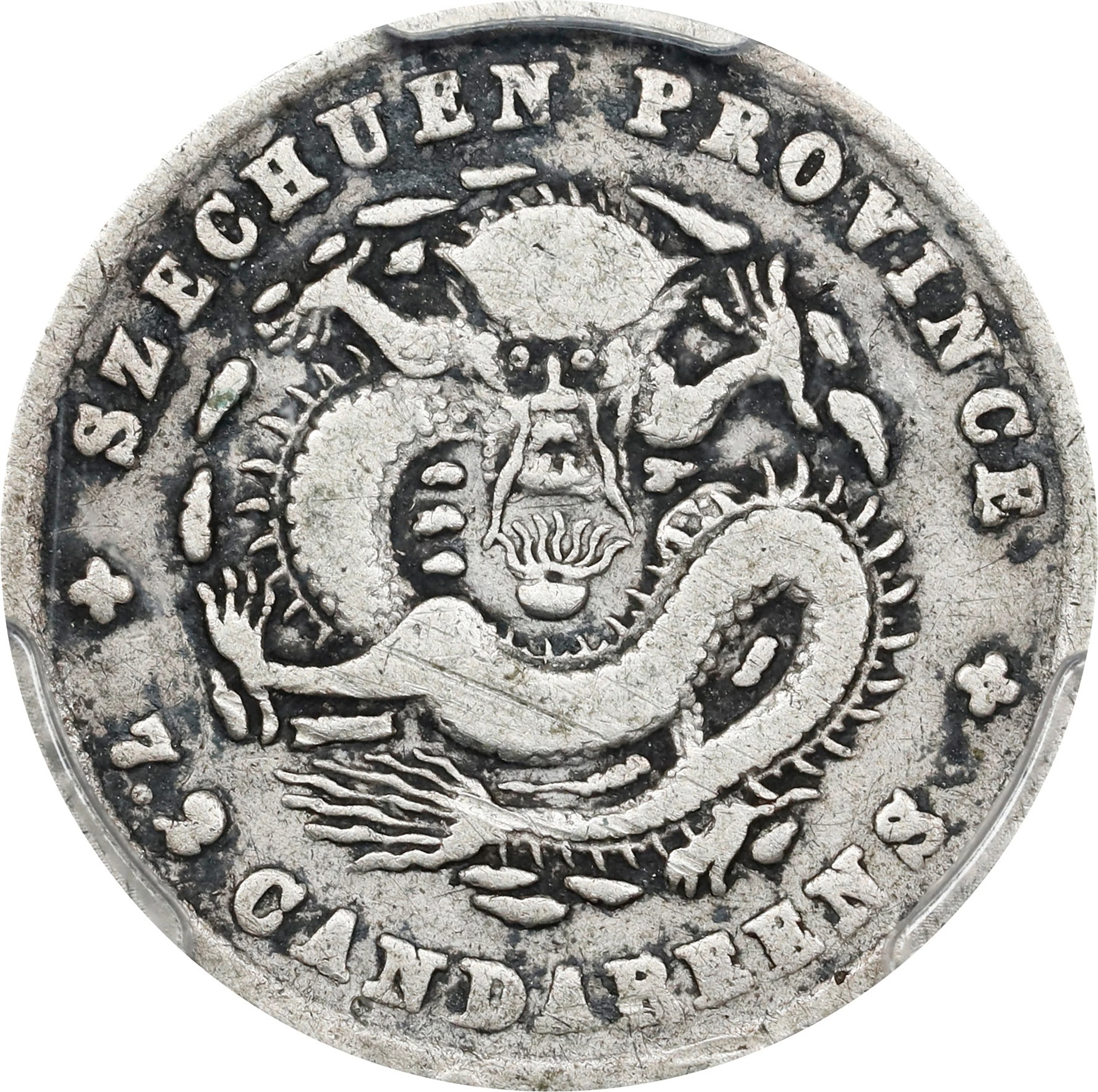 (t) CHINA. Szechuan. 7.2 Candareens (10 Cents), ND (1909-11). Chengdu