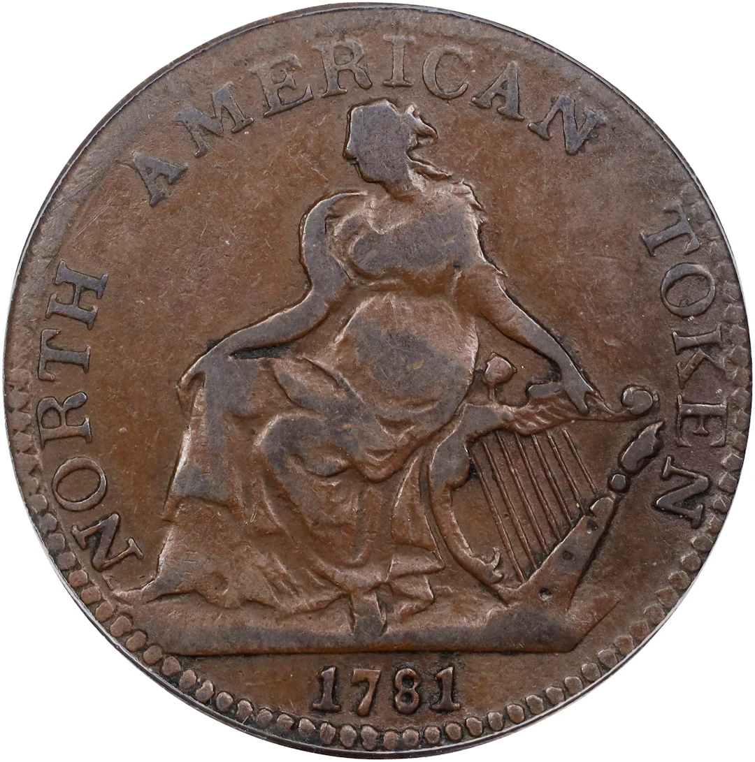 "1781" (ca. 1820) North American Token. W-13980. Rarity-2. VF-35 (PCGS).