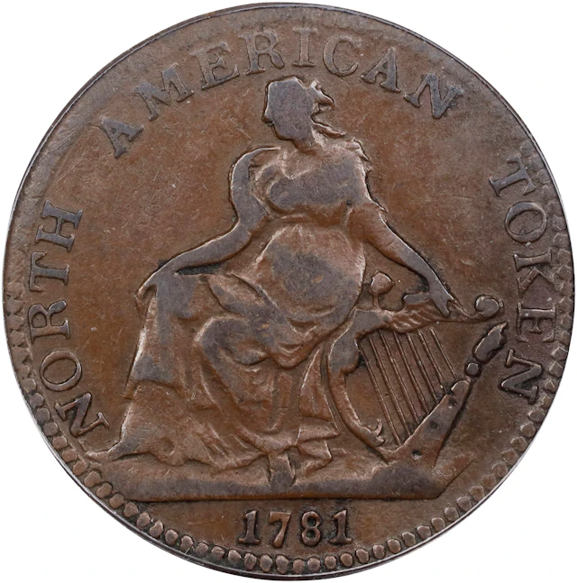 "1781" (ca. 1820) North American Token. W-13980. Rarity-2. VF-35 (PCGS).
