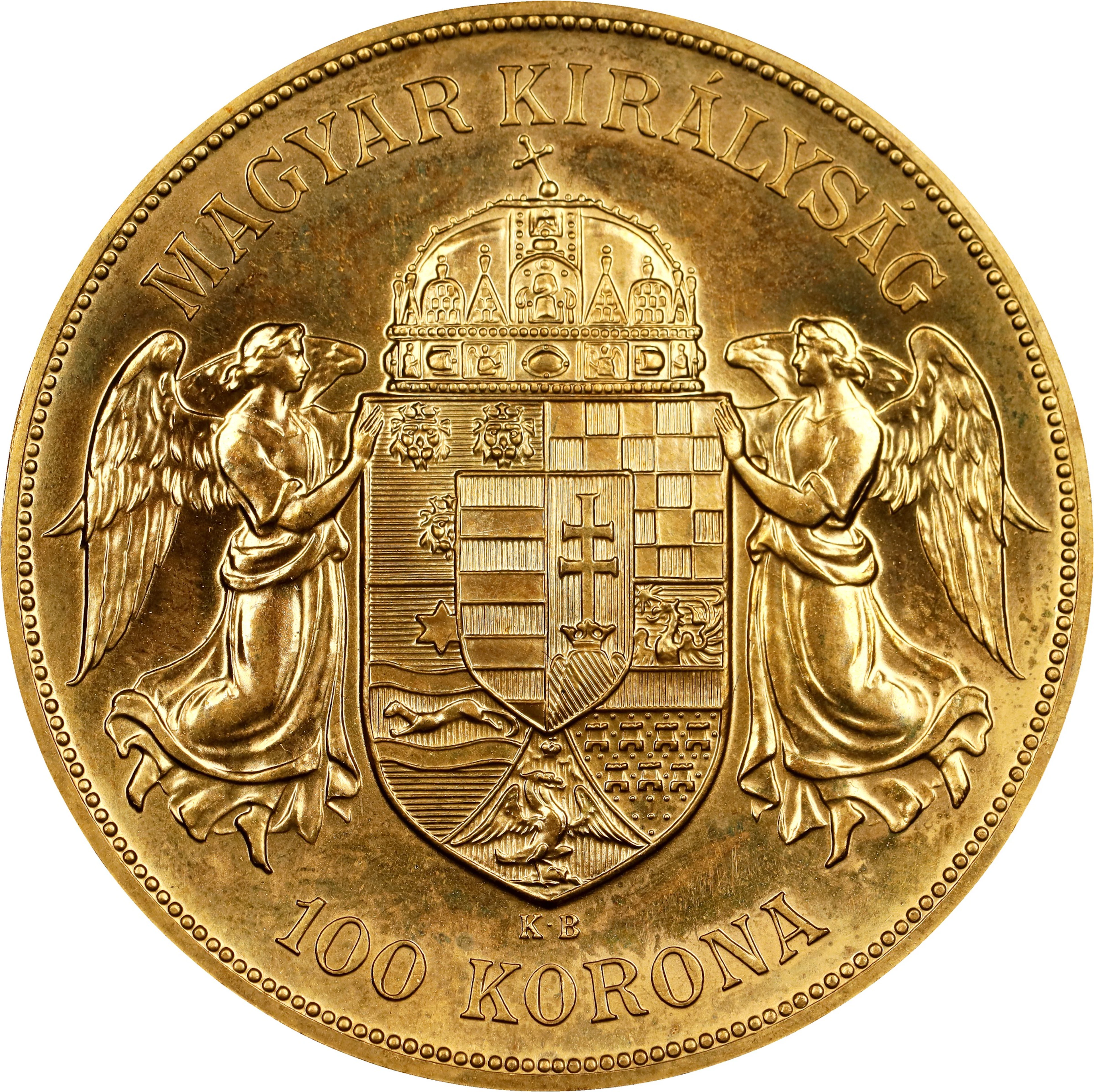 (0.98 oz, 30.482 g AGW). Hungary. 1908 Gold 100 Korona.