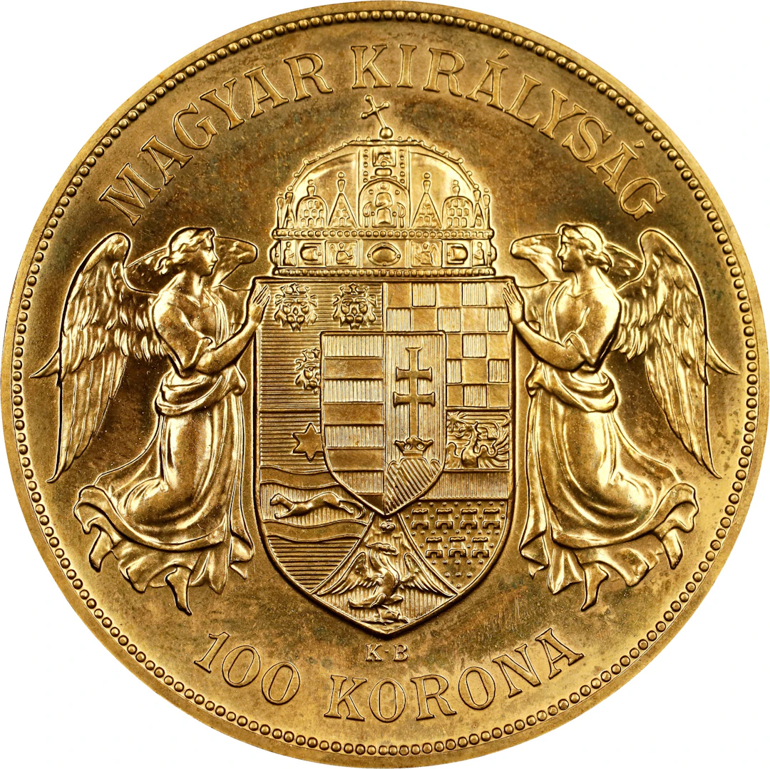(0.98 oz, 30.482 g AGW). Hungary. 1908 Gold 100 Korona.