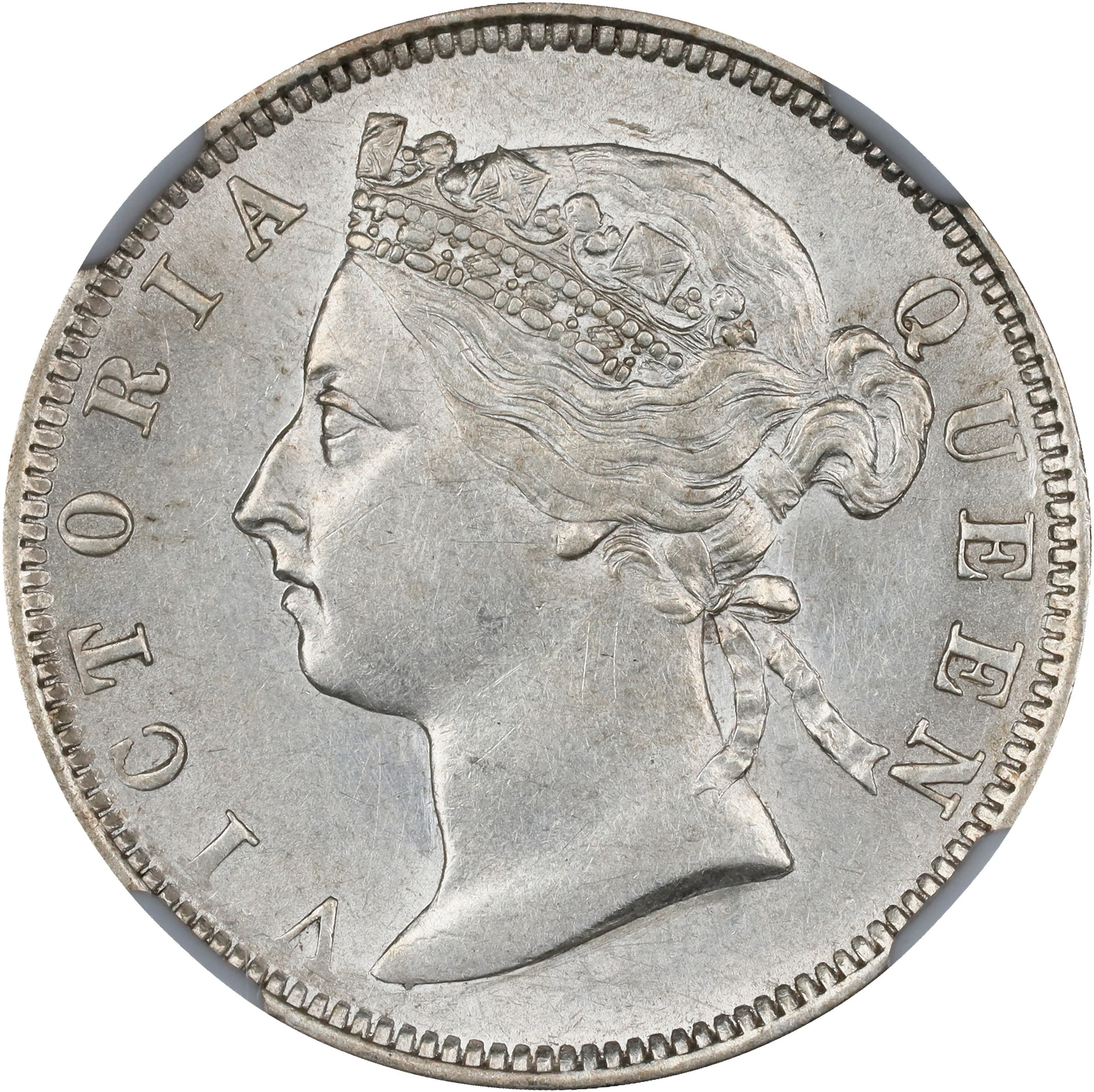 (t) HONG KONG (SAR). 20 Cents, 1888. London Mint. Victoria. NGC AU