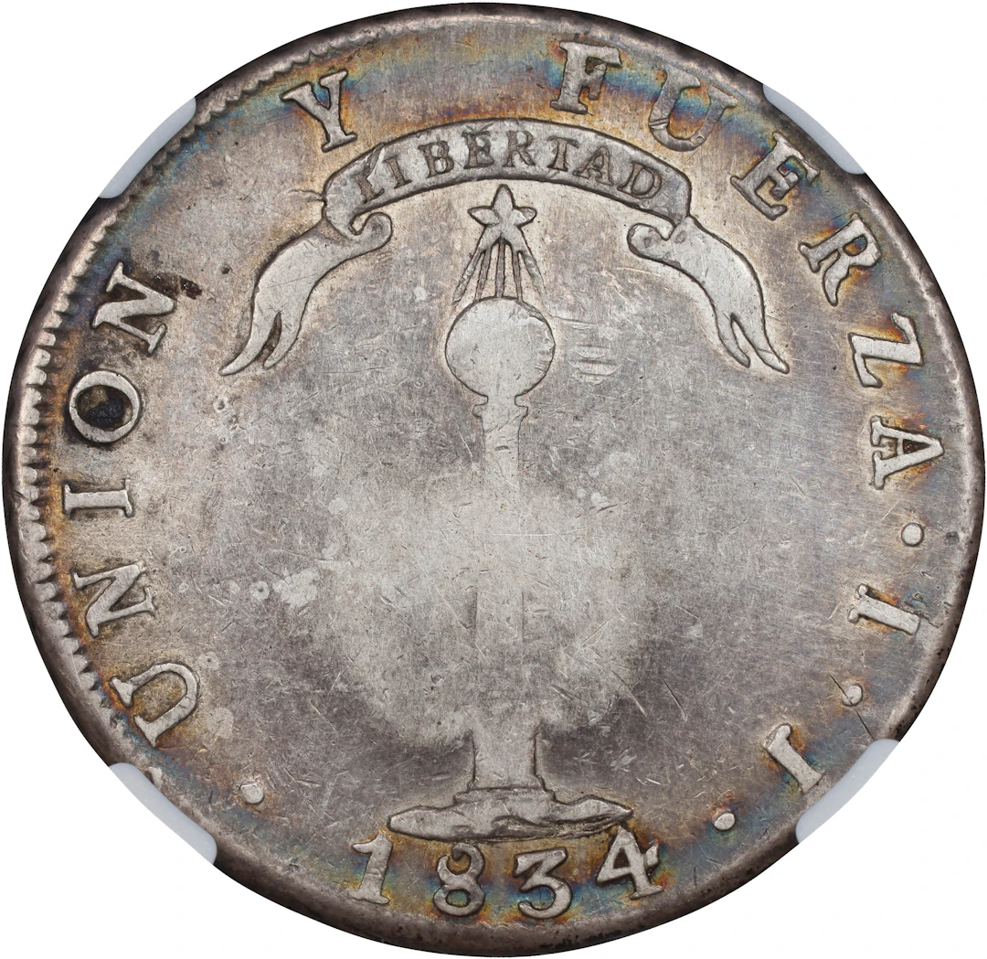 PHILIPPINES. Philippines - Chile. 8 Reales, ND (1834-37). Manila Mint.