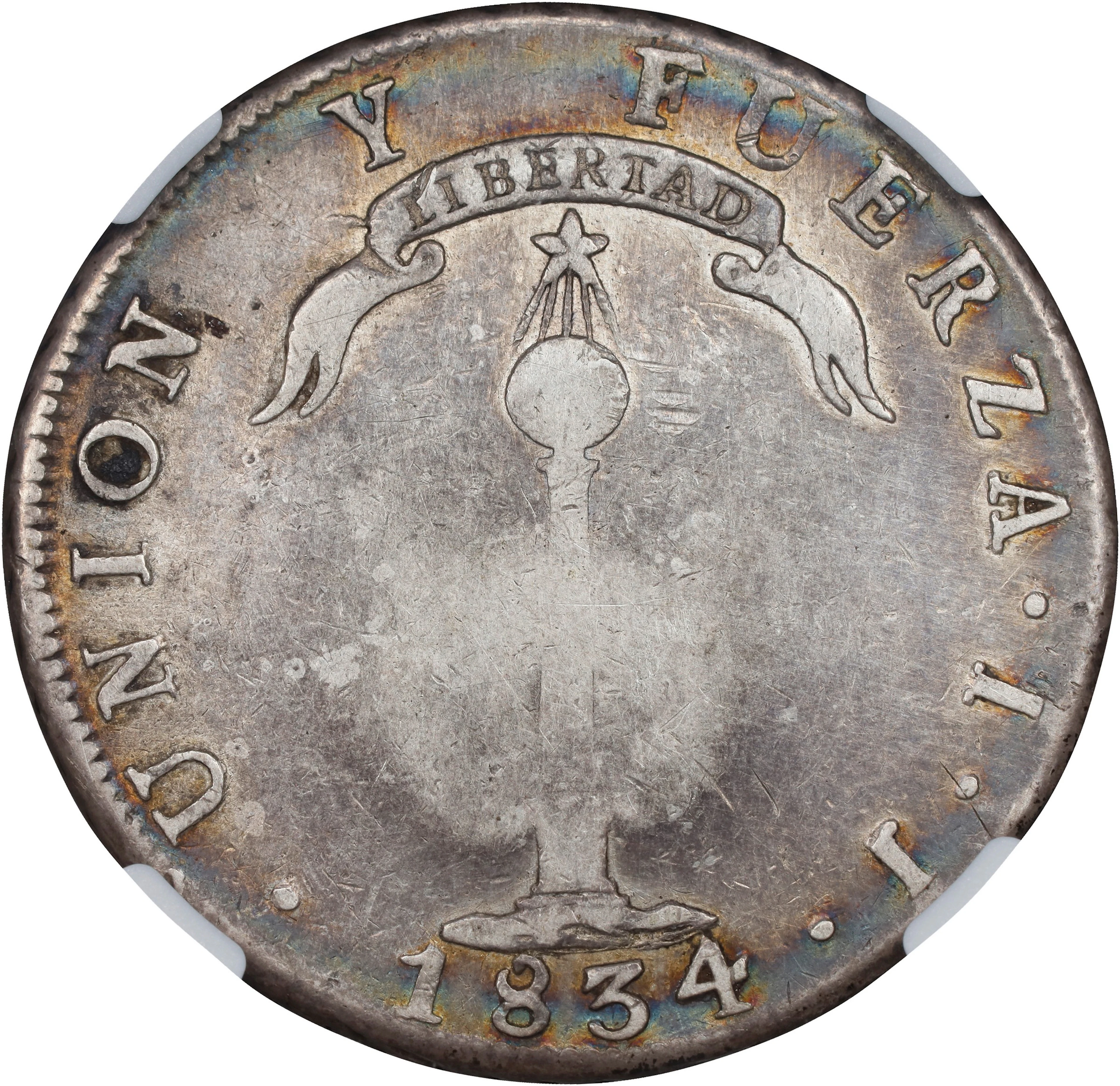 PHILIPPINES. Philippines - Chile. 8 Reales, ND (1834-37). Manila Mint.