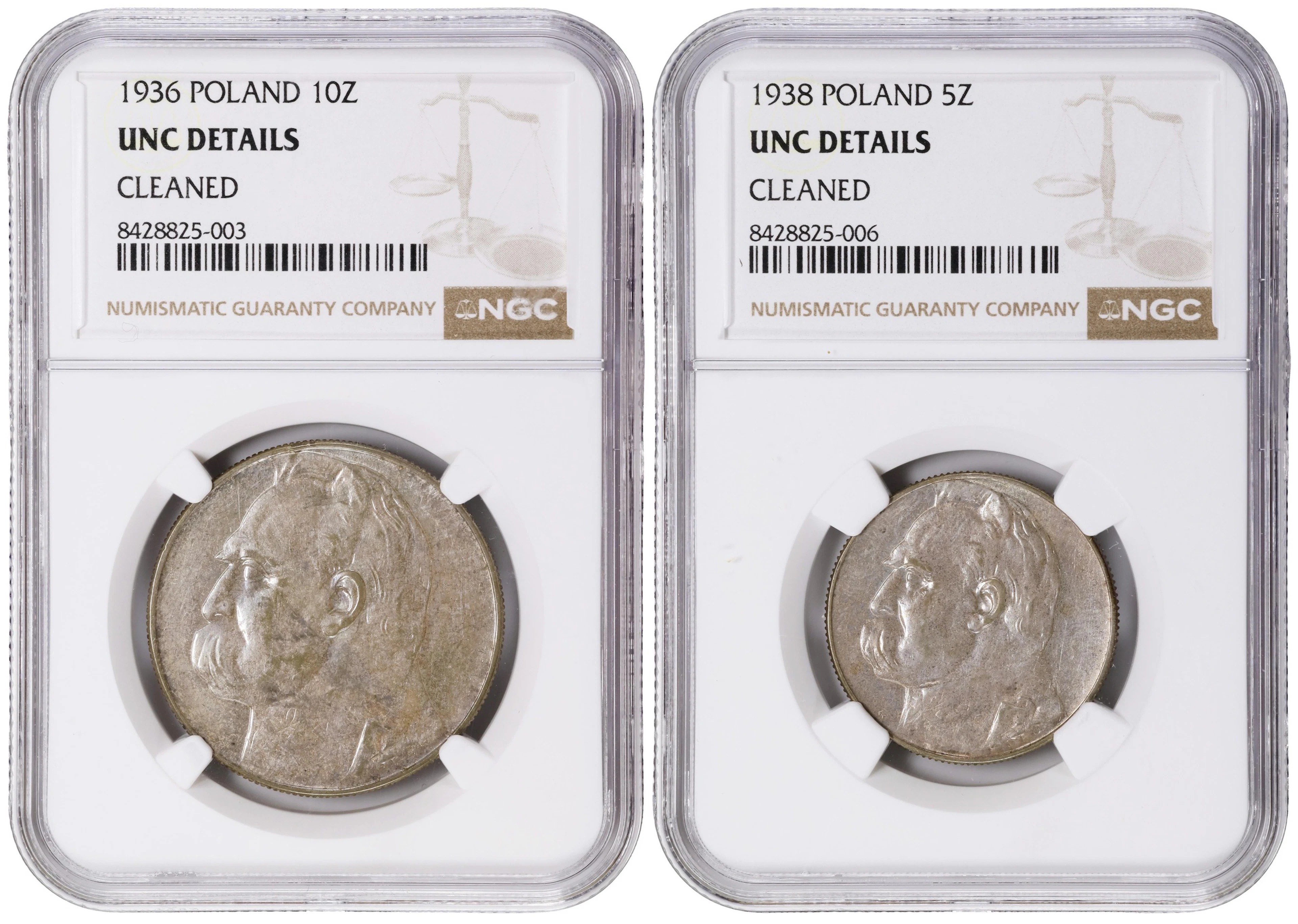POLAND. Duo of Silver Denominations (2 Pieces), 1936 & 1938. Warsaw