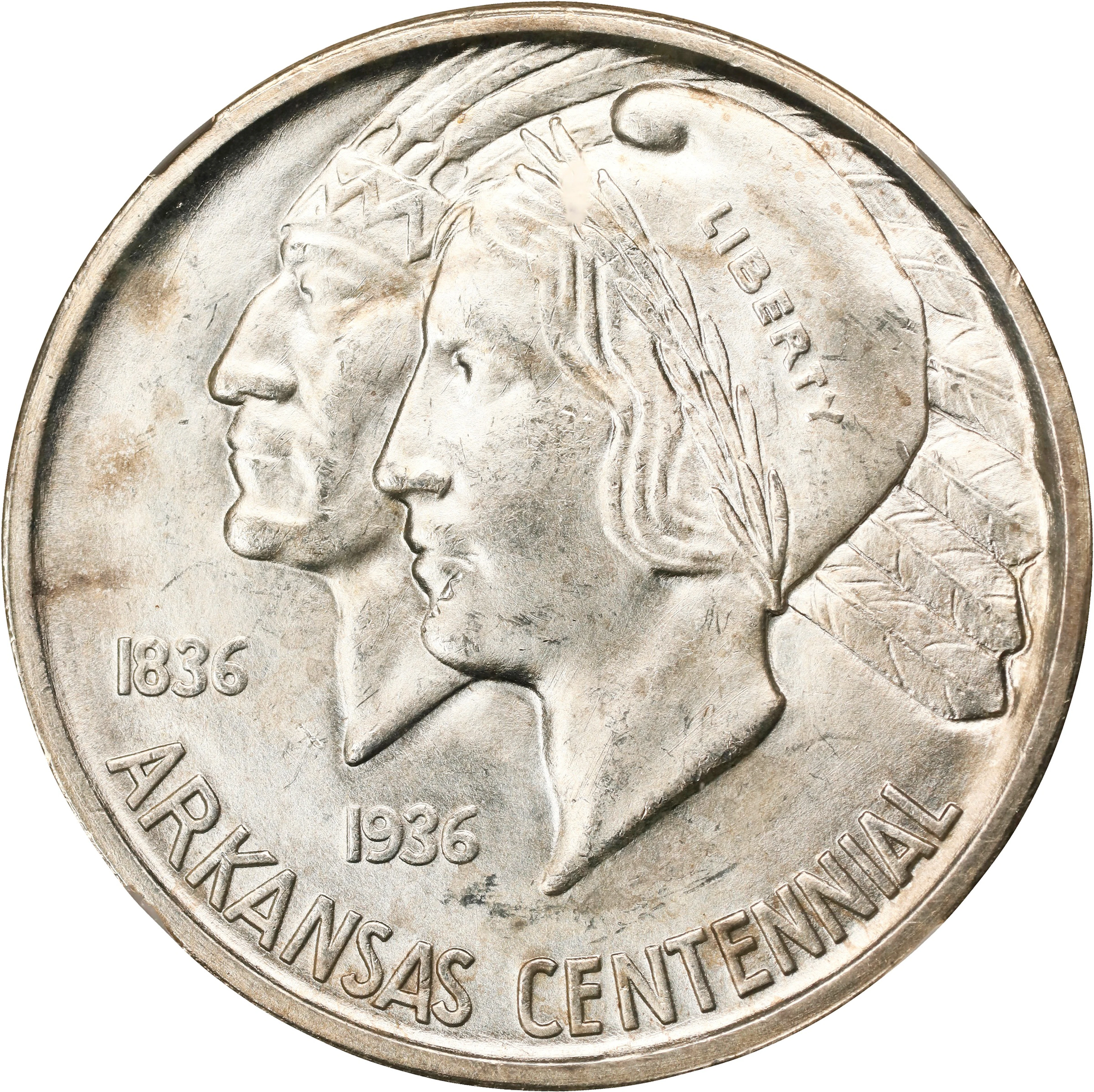 1936-S Arkansas Centennial. MS-64 (NGC).
