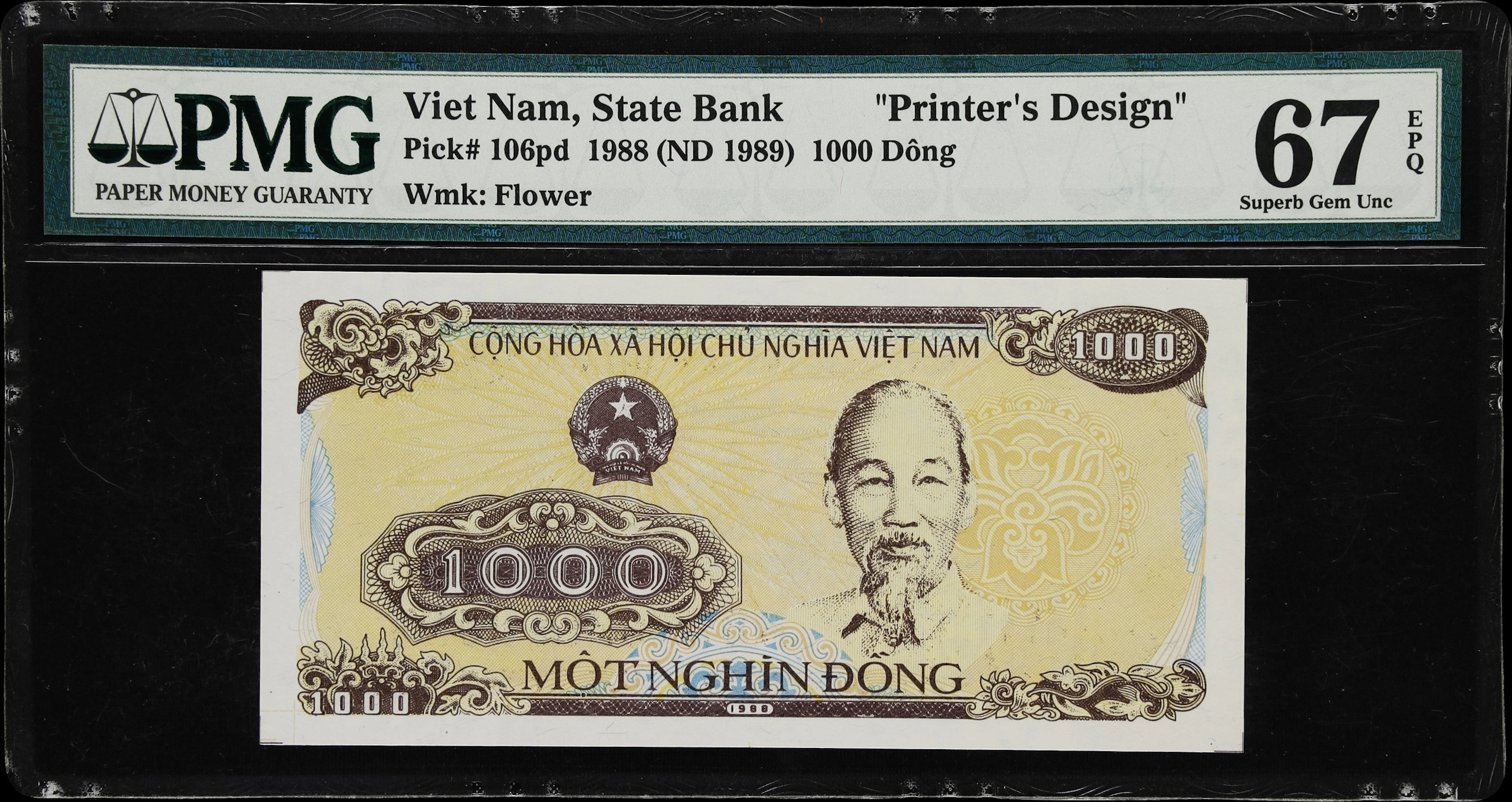 VIETNAM. State Bank of Vietnam. 1000 Dong, 1988 (ND 1989). P-106pd.