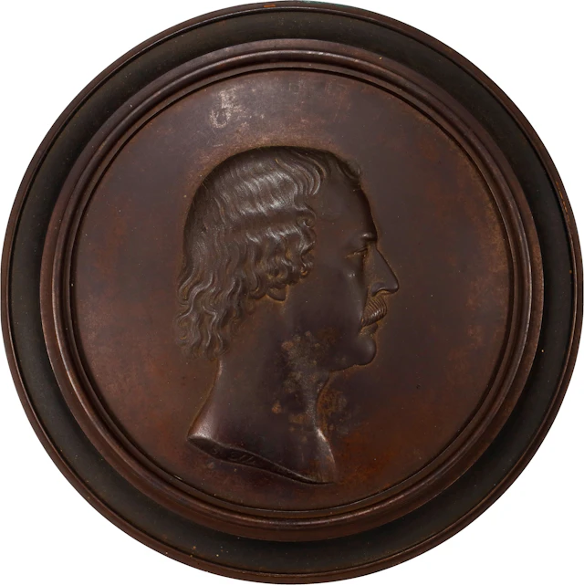 Undated Portrait Medallion. Uniface. By Salathiel Ellis. Bronze. Nearly