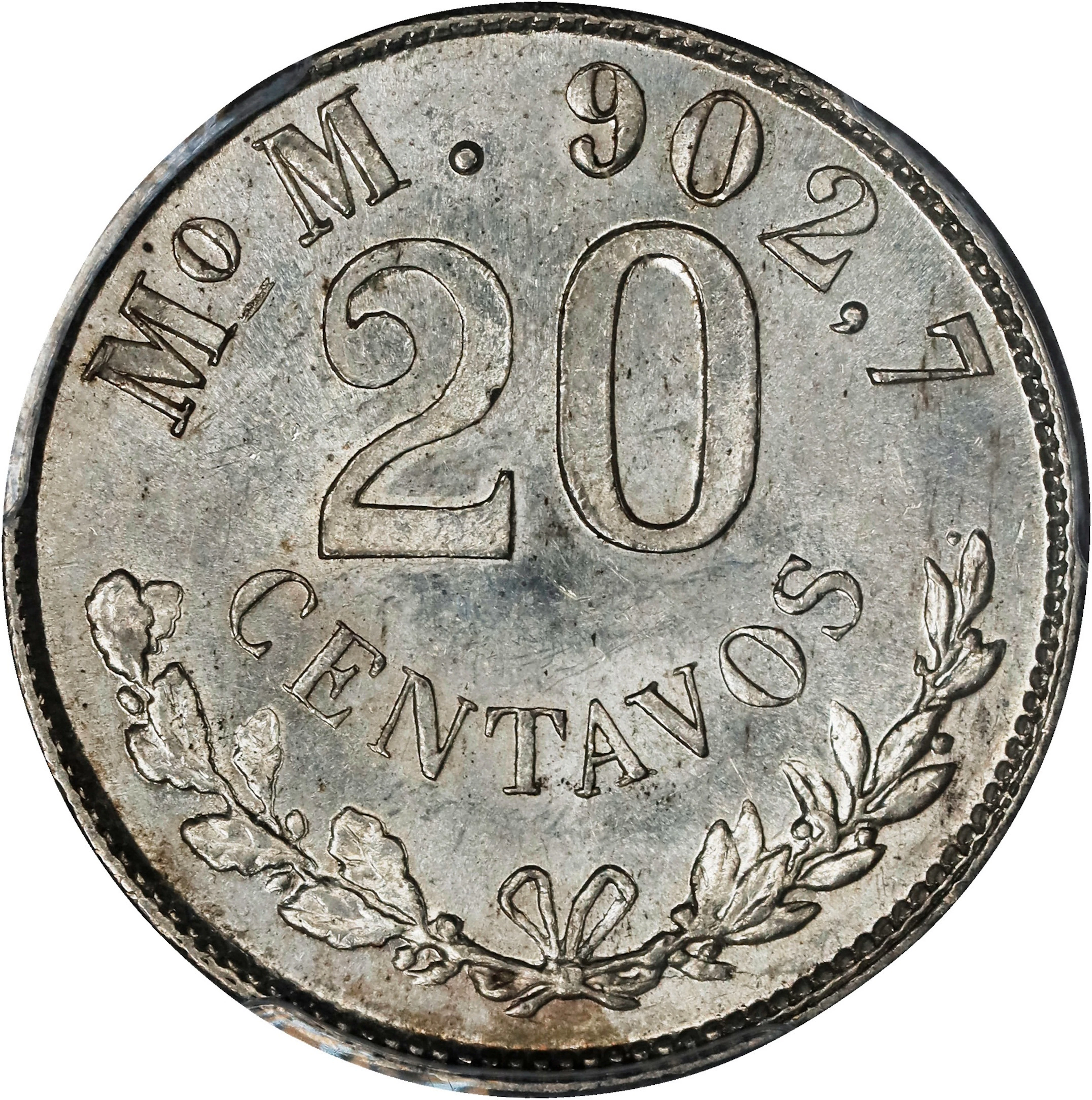 MEXICO. 20 Centavos, 1903-Mo M. Mexico City Mint. PCGS MS-63.