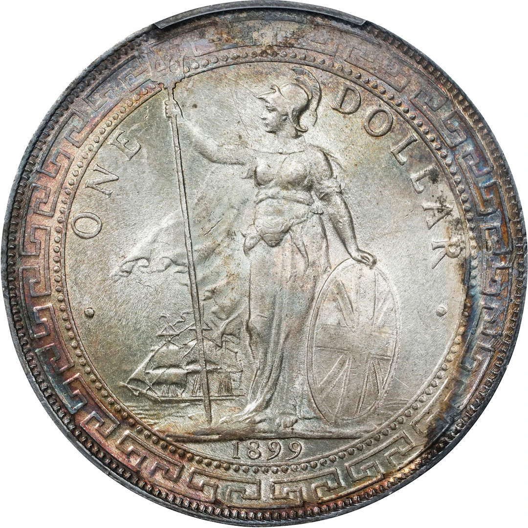 GREAT BRITAIN. Trade Dollar, 1899-B. Bombay Mint. Victoria. PCGS MS-63.