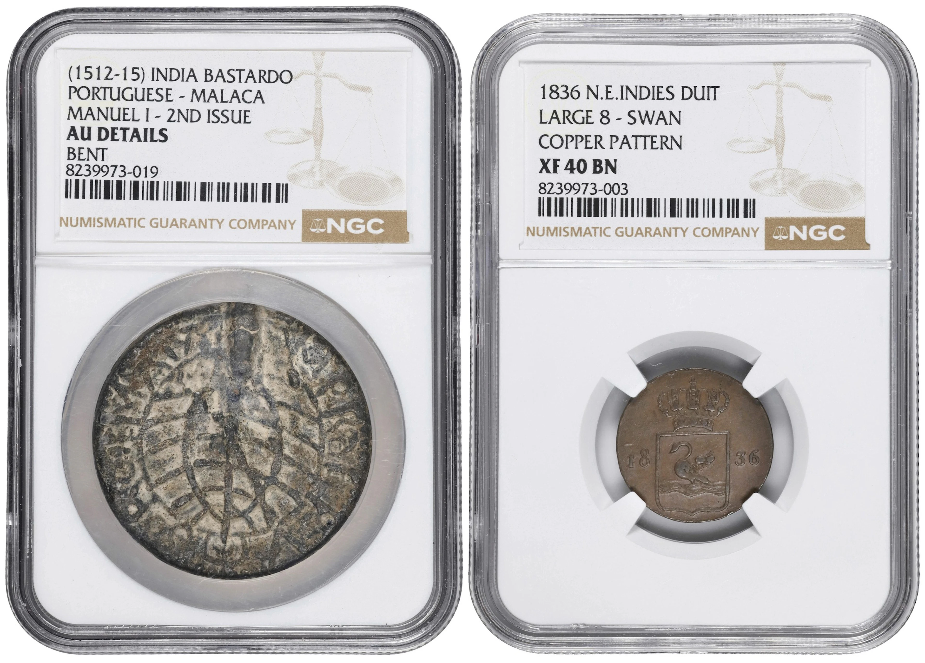 MIXED LOTS. Duo of Mixed Denominations (2 Pieces), 1512-1836. Both