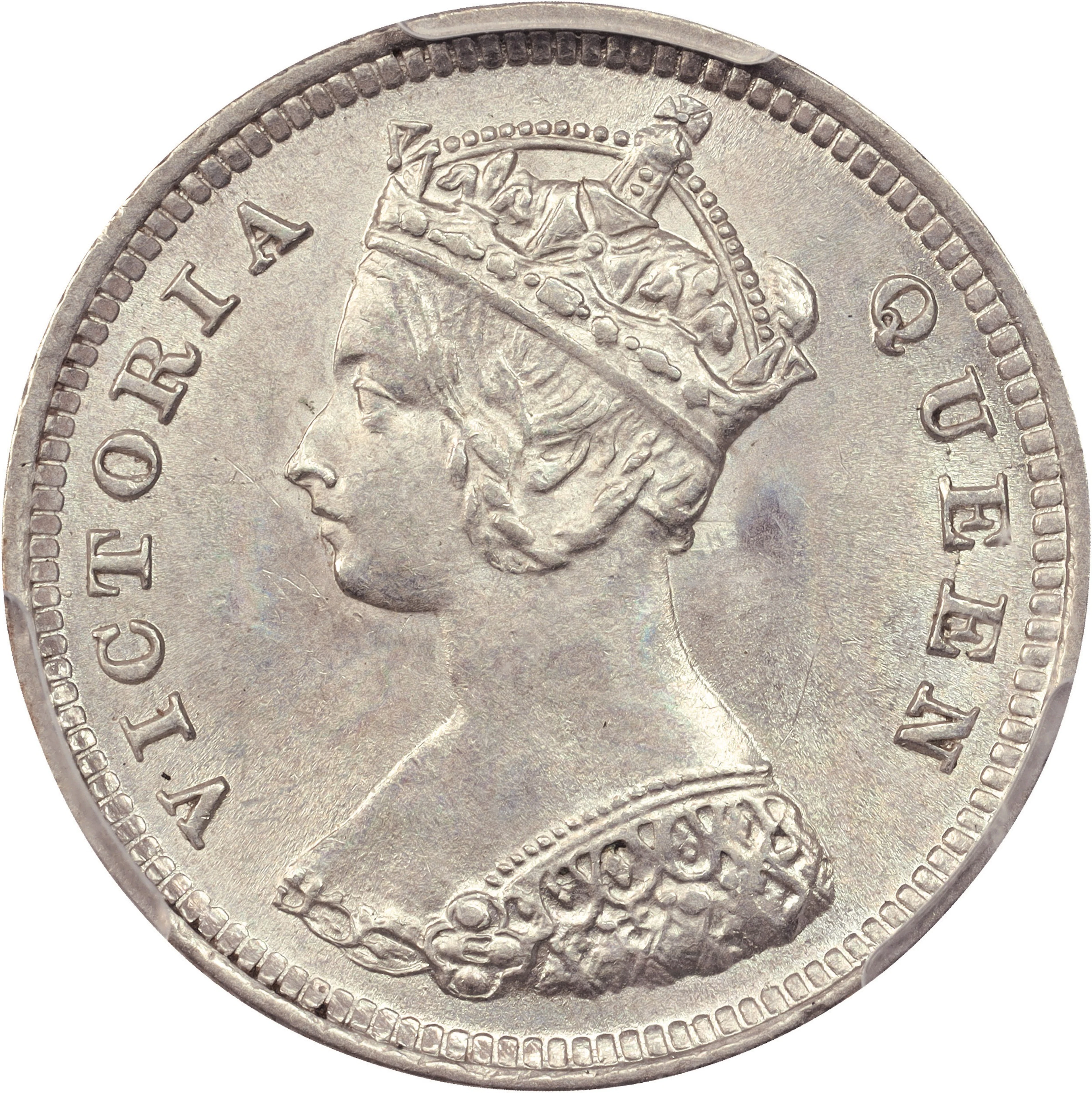 (t) HONG KONG (SAR). 10 Cents, 1885. London Mint. Victoria. PCGS MS-63.
