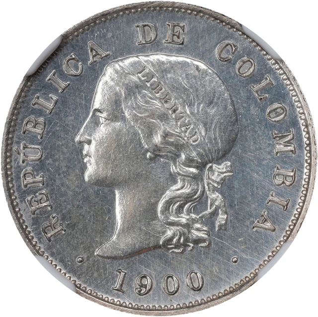 COLOMBIA. Silver 20 Centavos Pattern, 1900. Birmingham (Heaton) Mint.
