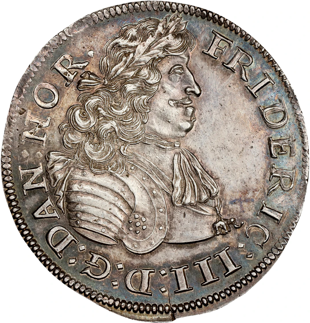 NORWAY. 1/2 Speciedaler, 1667. Christiania Mint. Frederik III. NGC
