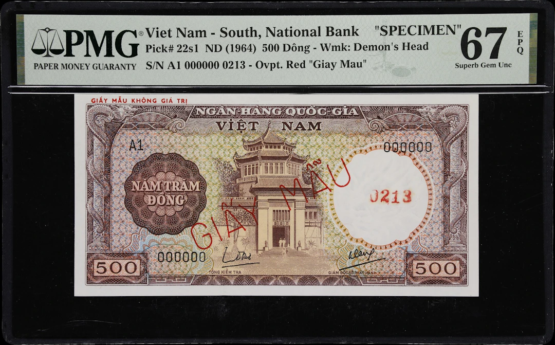 VIETNAM, SOUTH. National Bank of Vietnam. 500 Dong, ND (1964). P-22s1.