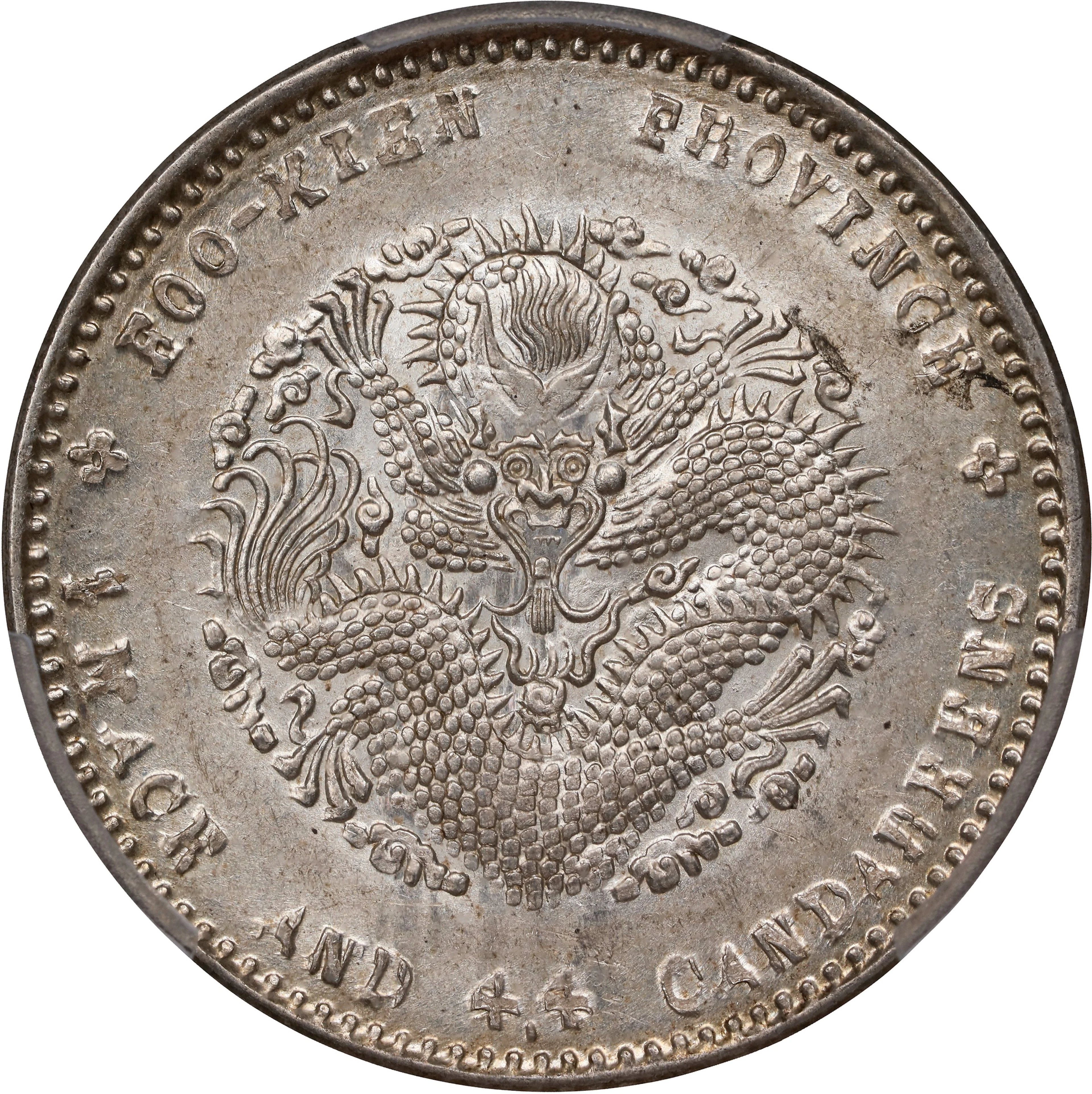 (t) CHINA. Fukien. 1 Mace 4.4 Candareens (20 Cents), ND (1903-08).