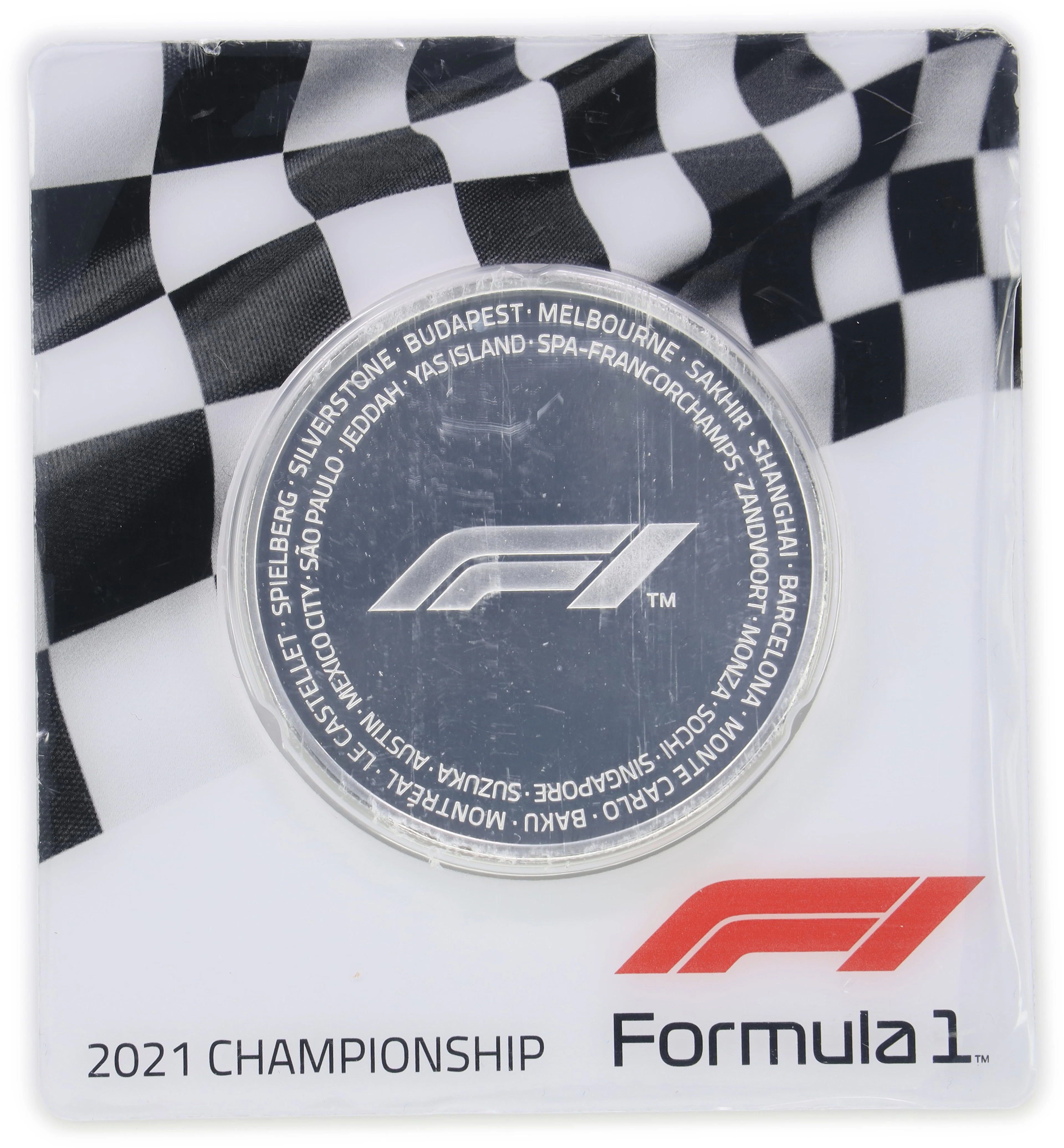 (2.5 oz, 77.76 g ASW). Solomon Islands. 2021 Formula 1 Silver $5. Proof.