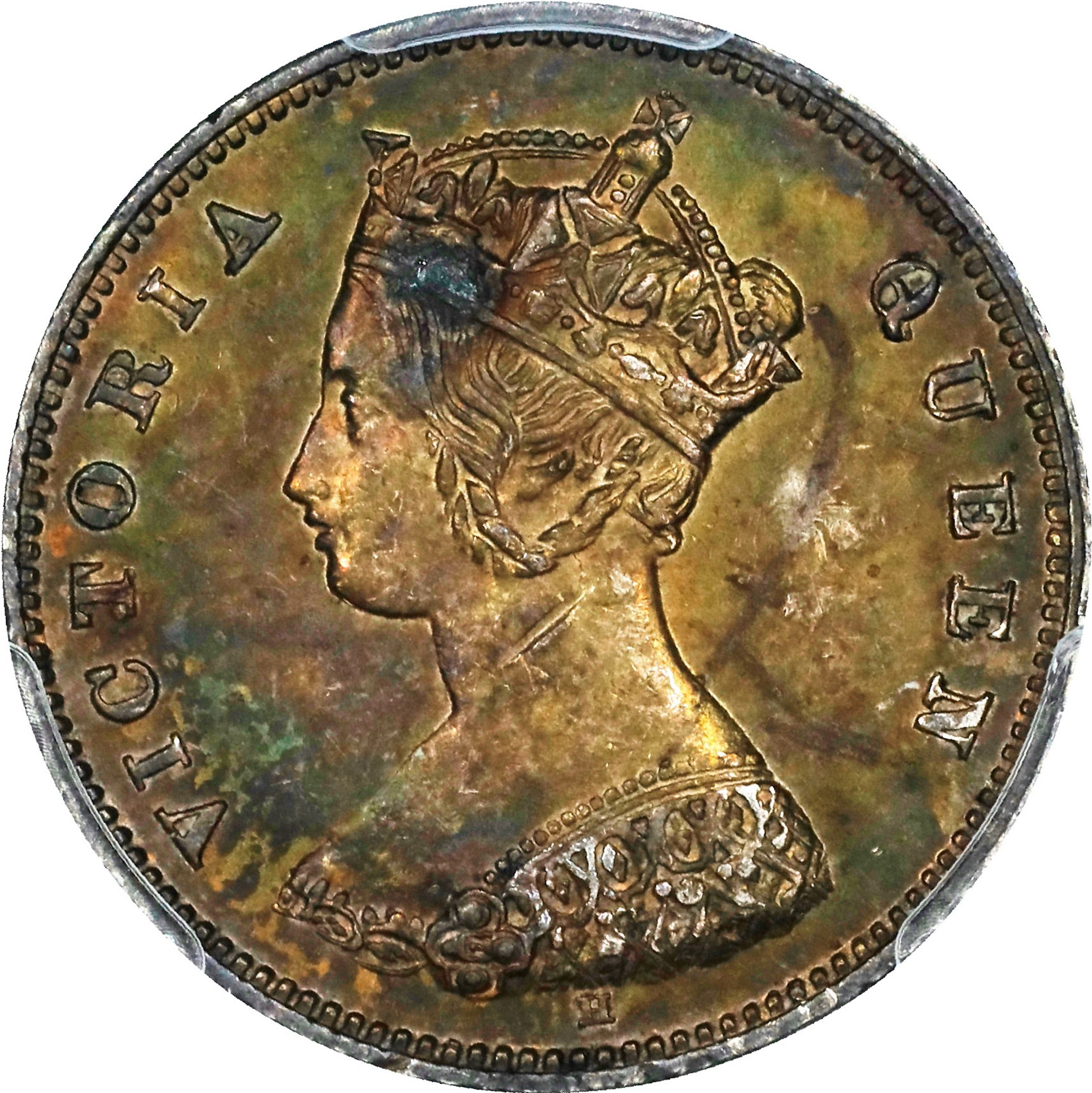 (t) HONG KONG (SAR). 10 Cents, 1880/8-H. Birmingham (Heaton) Mint.