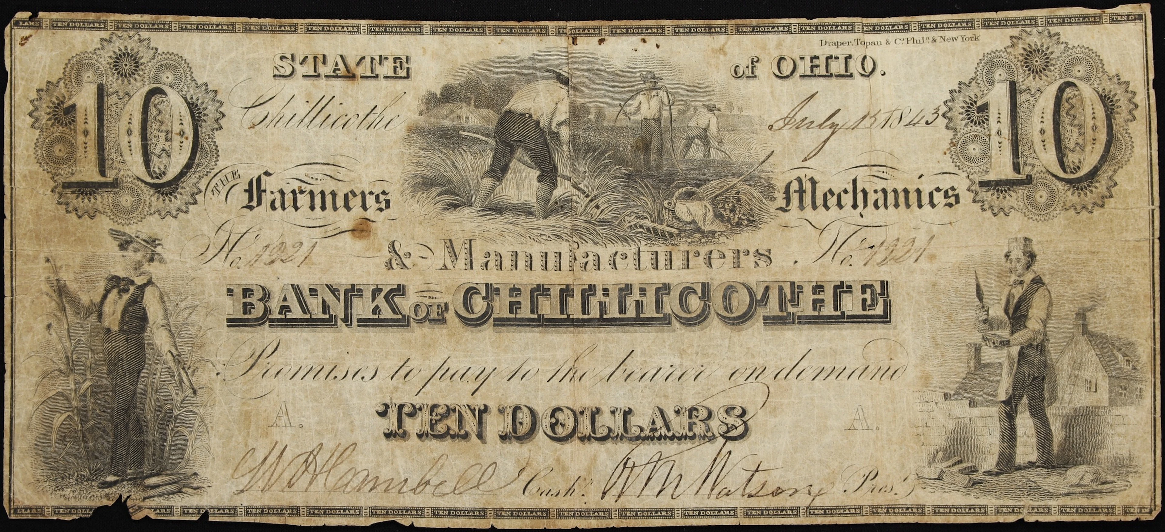 Chillicothe, Ohio. Farmers, Mechanics & Manufacturers Bank of Chillicothe.