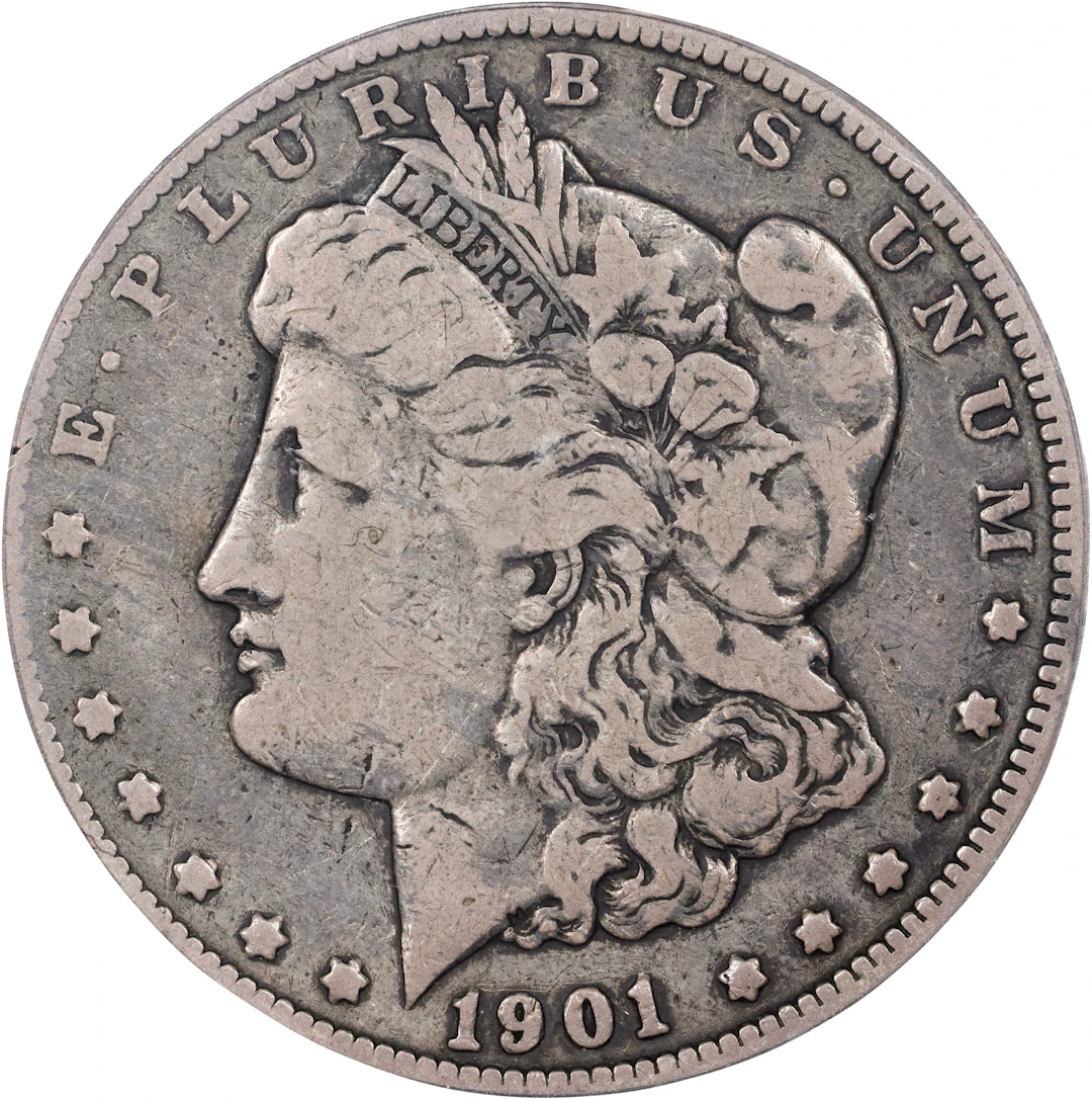 1901-O Morgan Silver Dollar. 80 Degree Rotated Reverse. Fine-12 (PCGS).