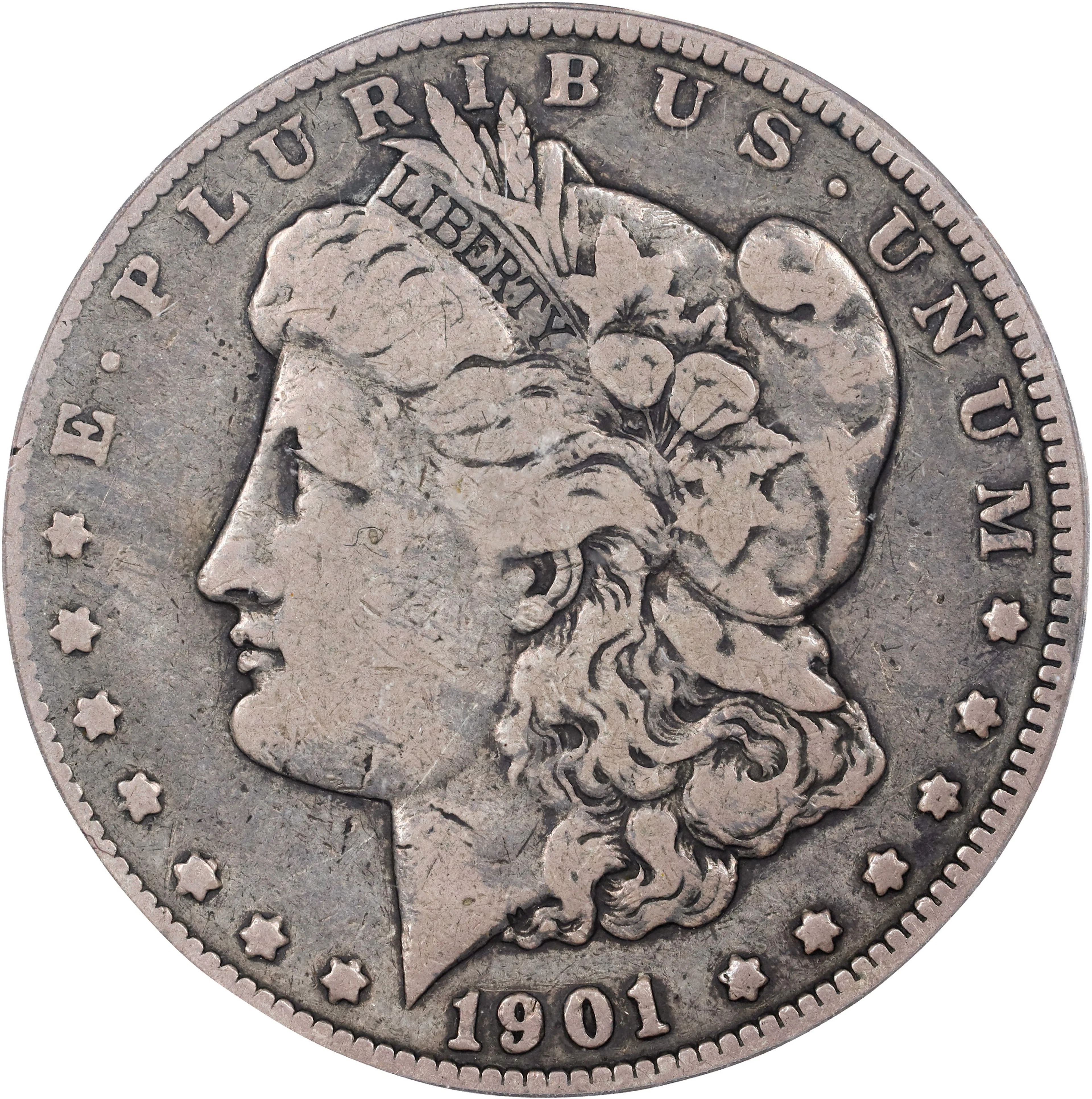1901-O Morgan Silver Dollar. 80 Degree Rotated Reverse. Fine-12 (PCGS).
