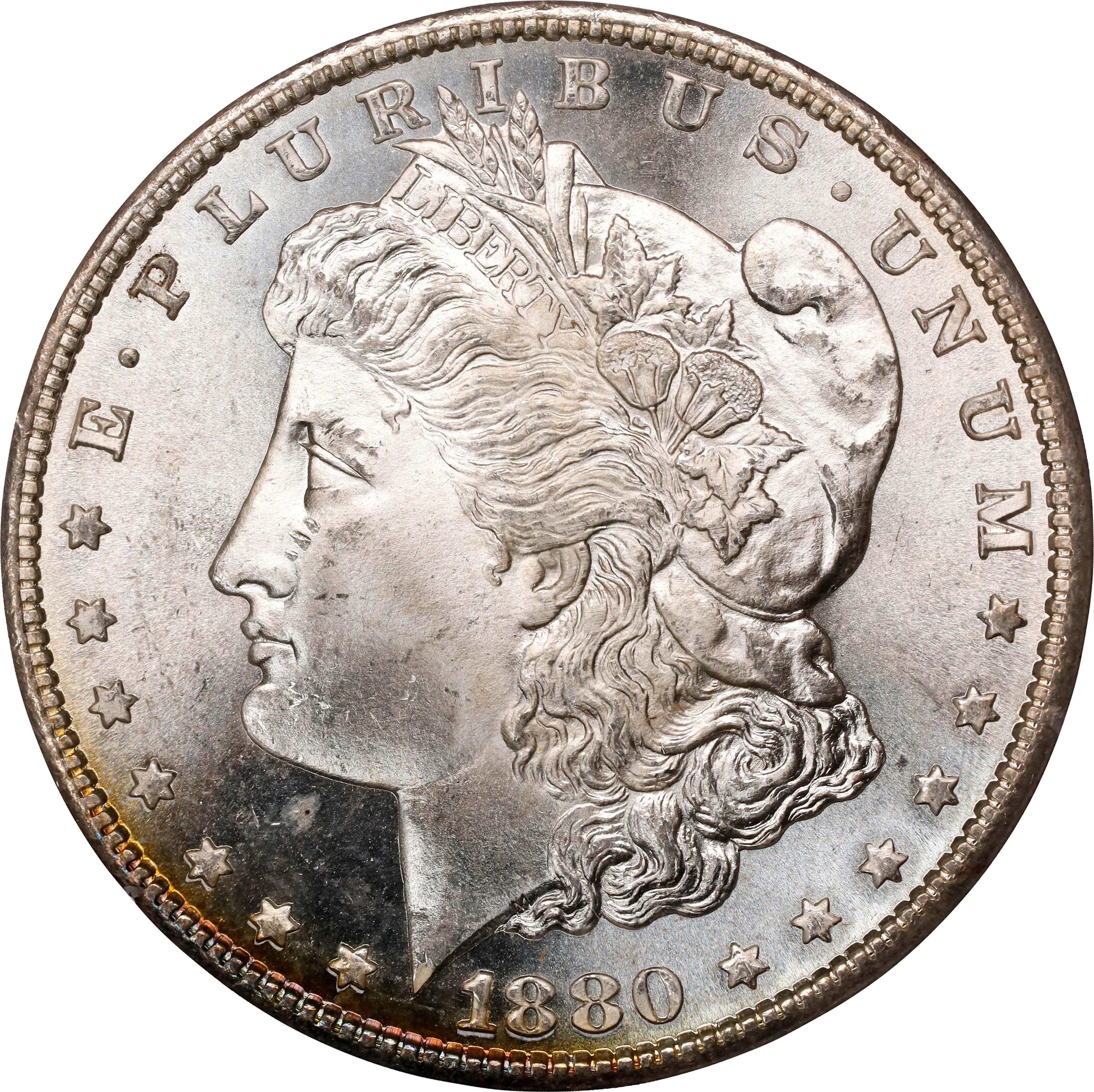 1880-S Morgan Silver Dollar. MS-65 (PCGS). OGH Generation 1.2 Rattler.
