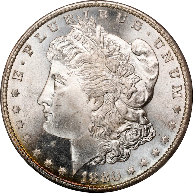 1880-S Morgan Silver Dollar. MS-65 (PCGS). OGH Generation 1.2 Rattler.