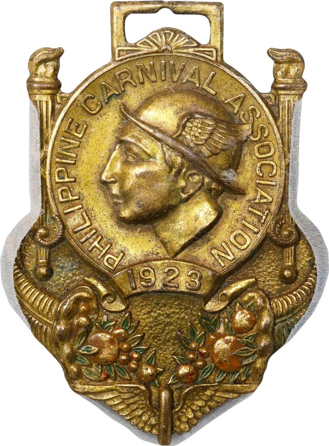 PHILIPPINES. Carnival Stockholder Gilt Bronze Medal, 1923. PCGS AU-58.