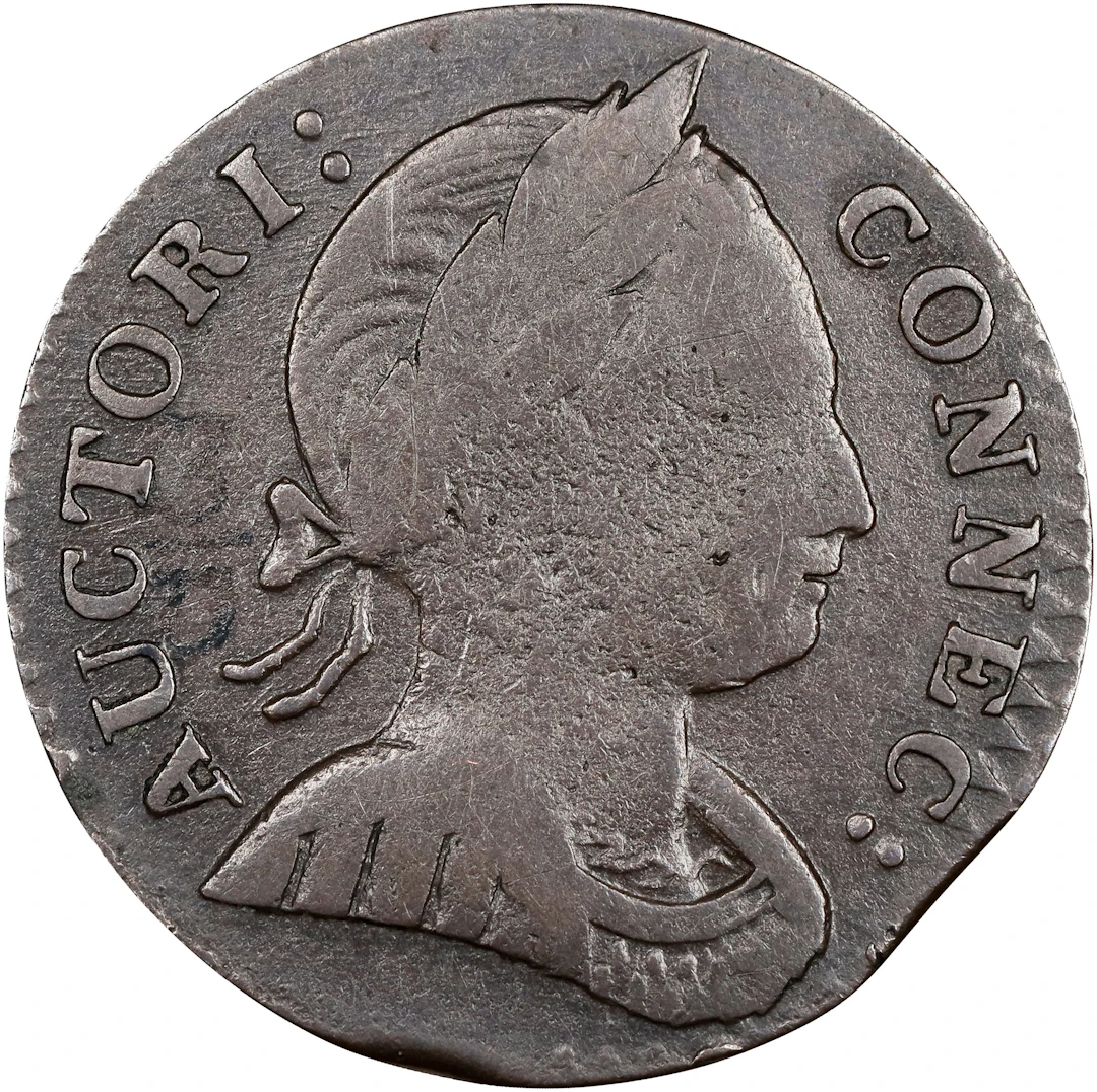 1786 Connecticut Copper. Miller 3-D.1, W-2510. Rarity-5-. Mailed Bust