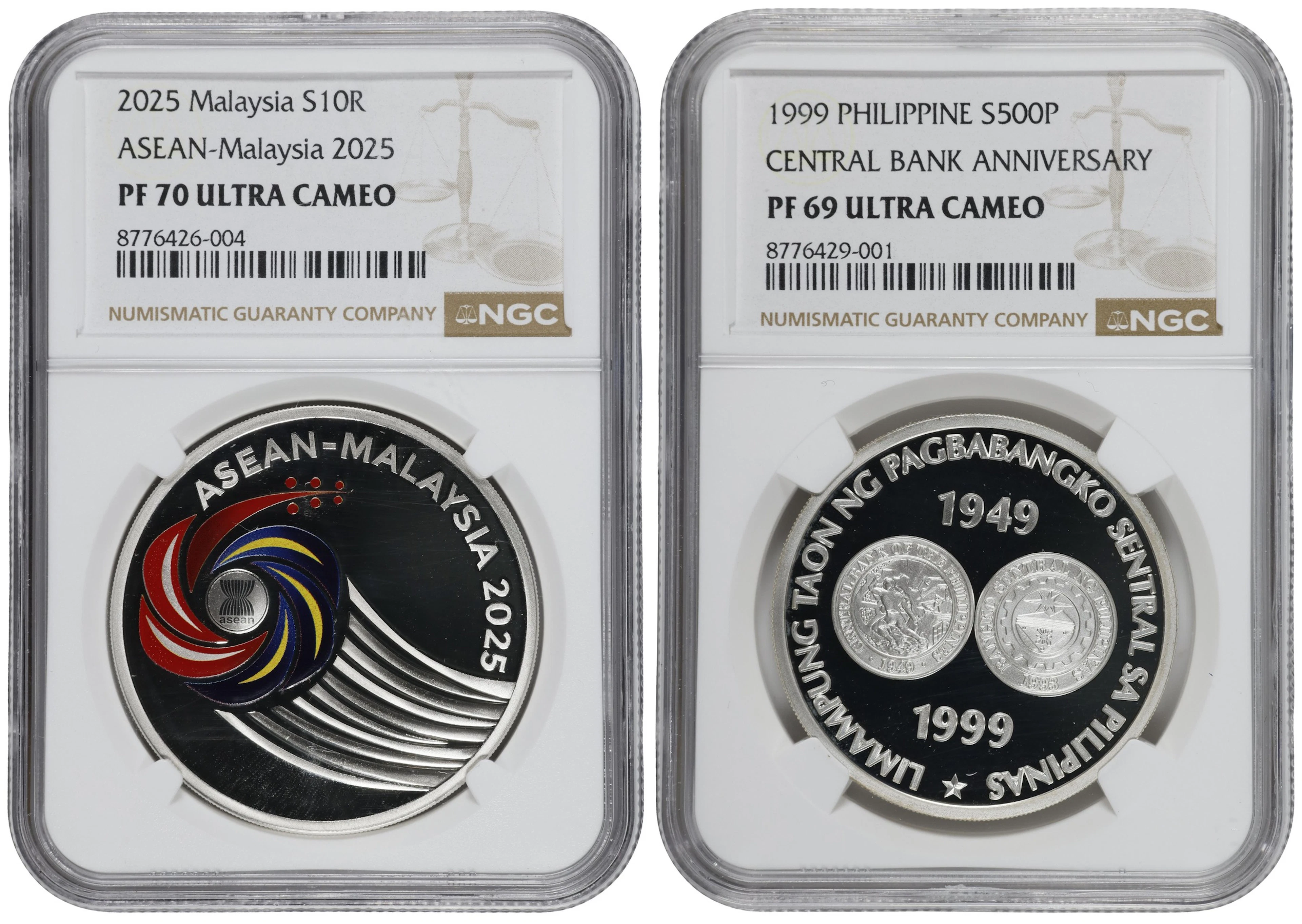 MIXED LOTS. Duo of Mixed Coinage (2 Pieces), 1999-2025. Both NGC Certified.