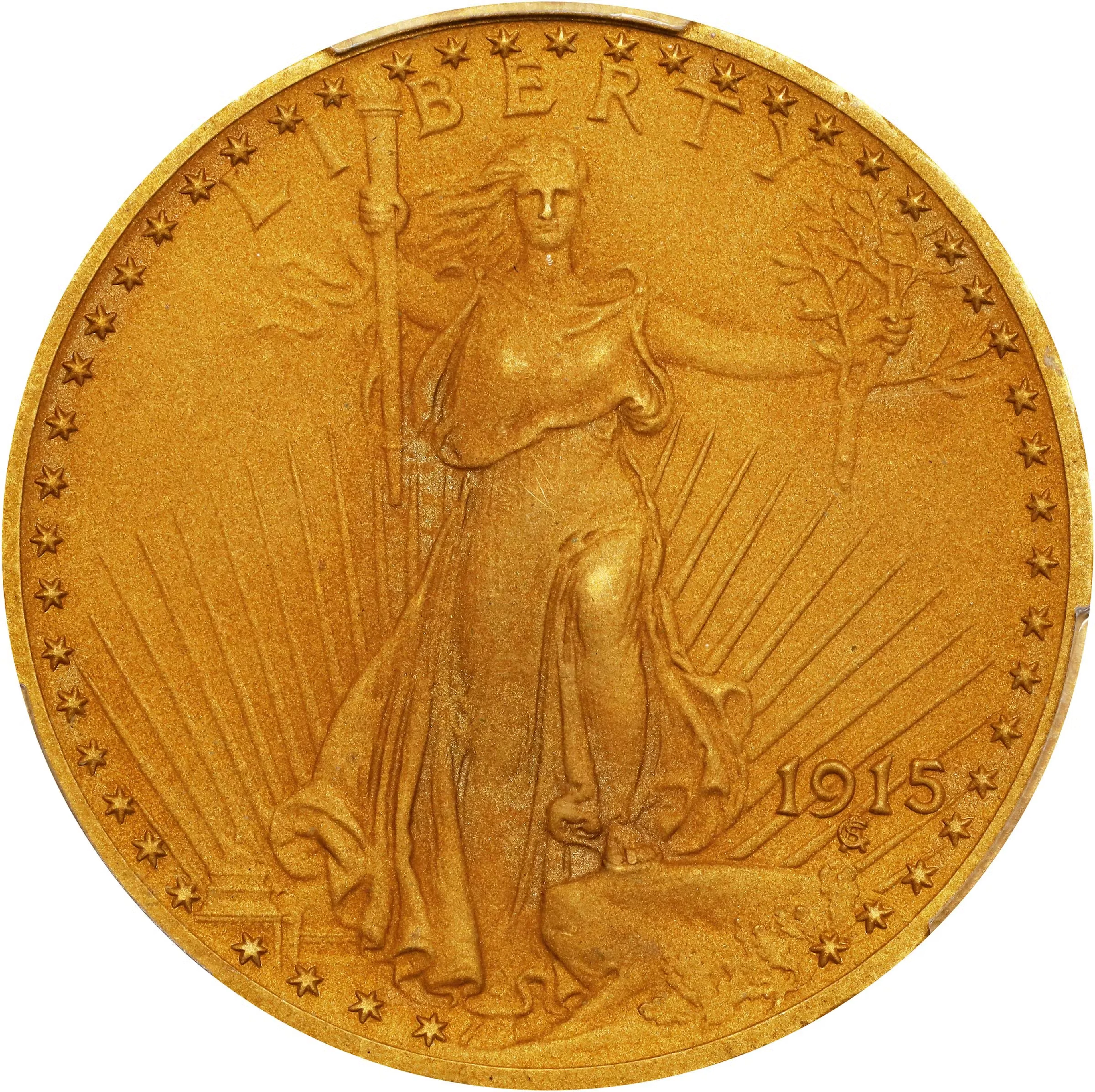 1915 Saint-Gaudens Double Eagle. JD-1. Rarity-5+. Proof-64+ (PCGS). CAC. CMQ.