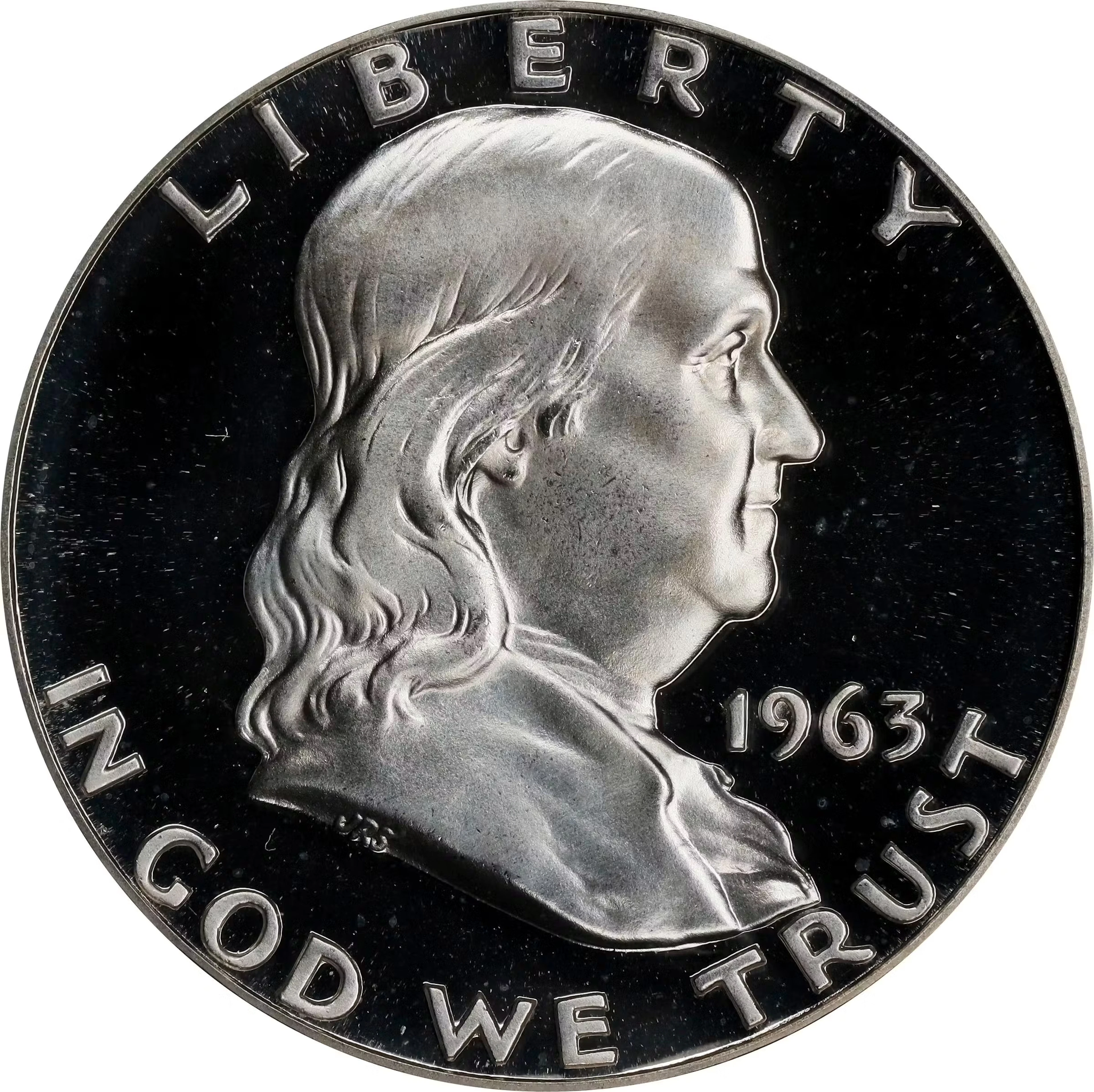 1963 Franklin Half Dollar. Proof-68+ Deep Cameo (NGC). CAC.