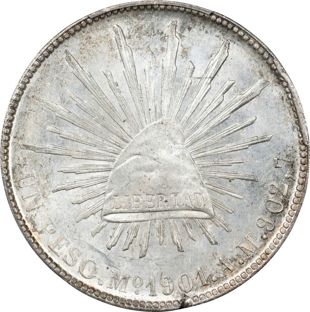 MEXICO. Peso, 1901-Mo AM. Mexico City Mint. PCGS MS-62.