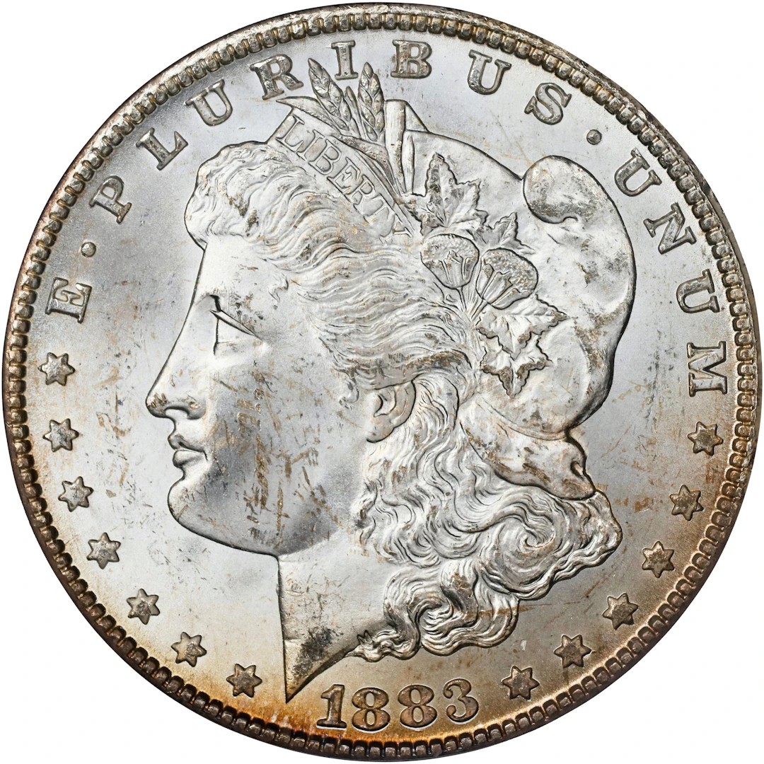 1883-CC Morgan Silver Dollar. MS-63 (PCGS). CAC. OGH Generation 2.0 Doily.