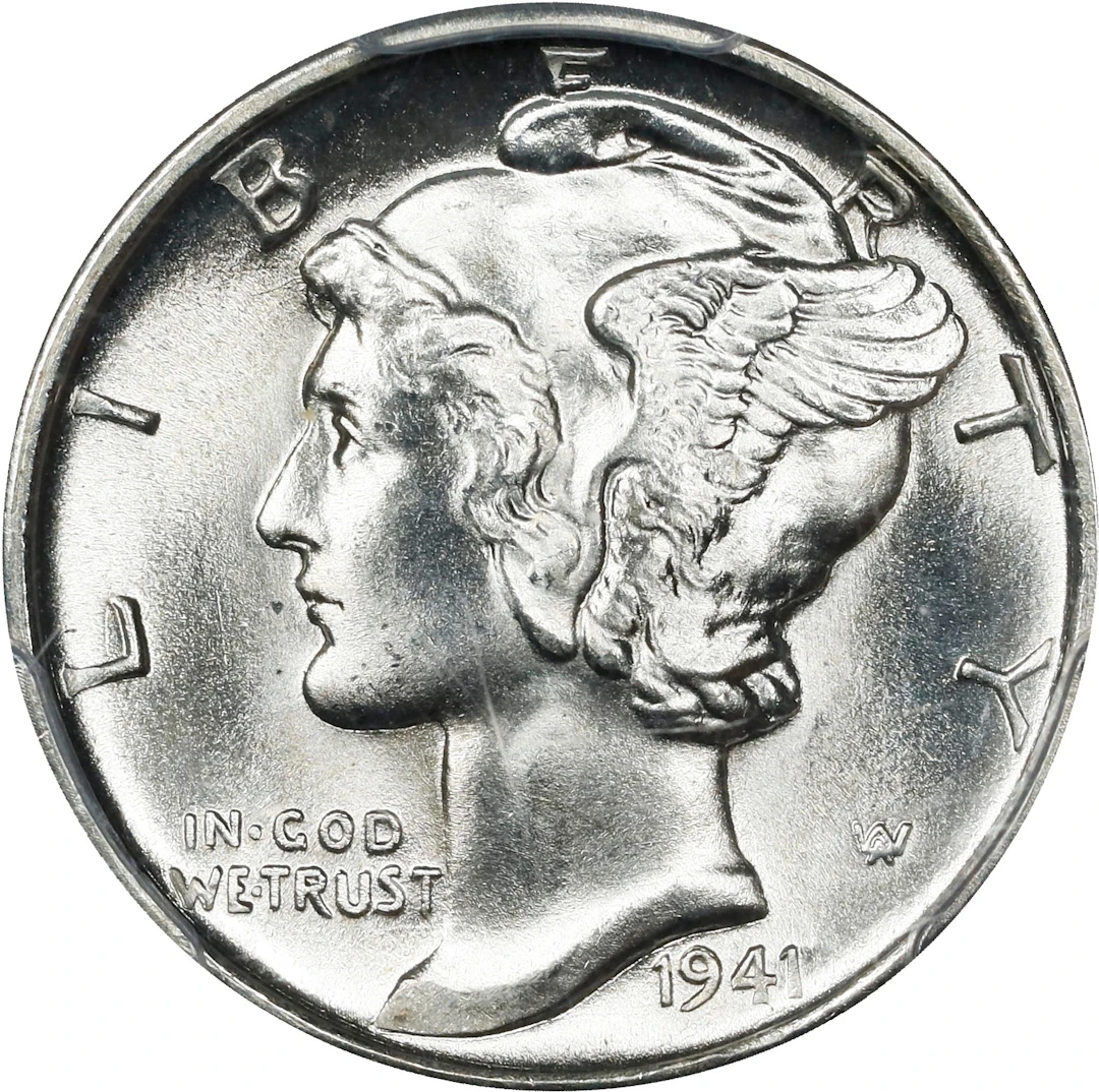 1941-D Mercury Dime. MS-67 FB (PCGS). CAC.