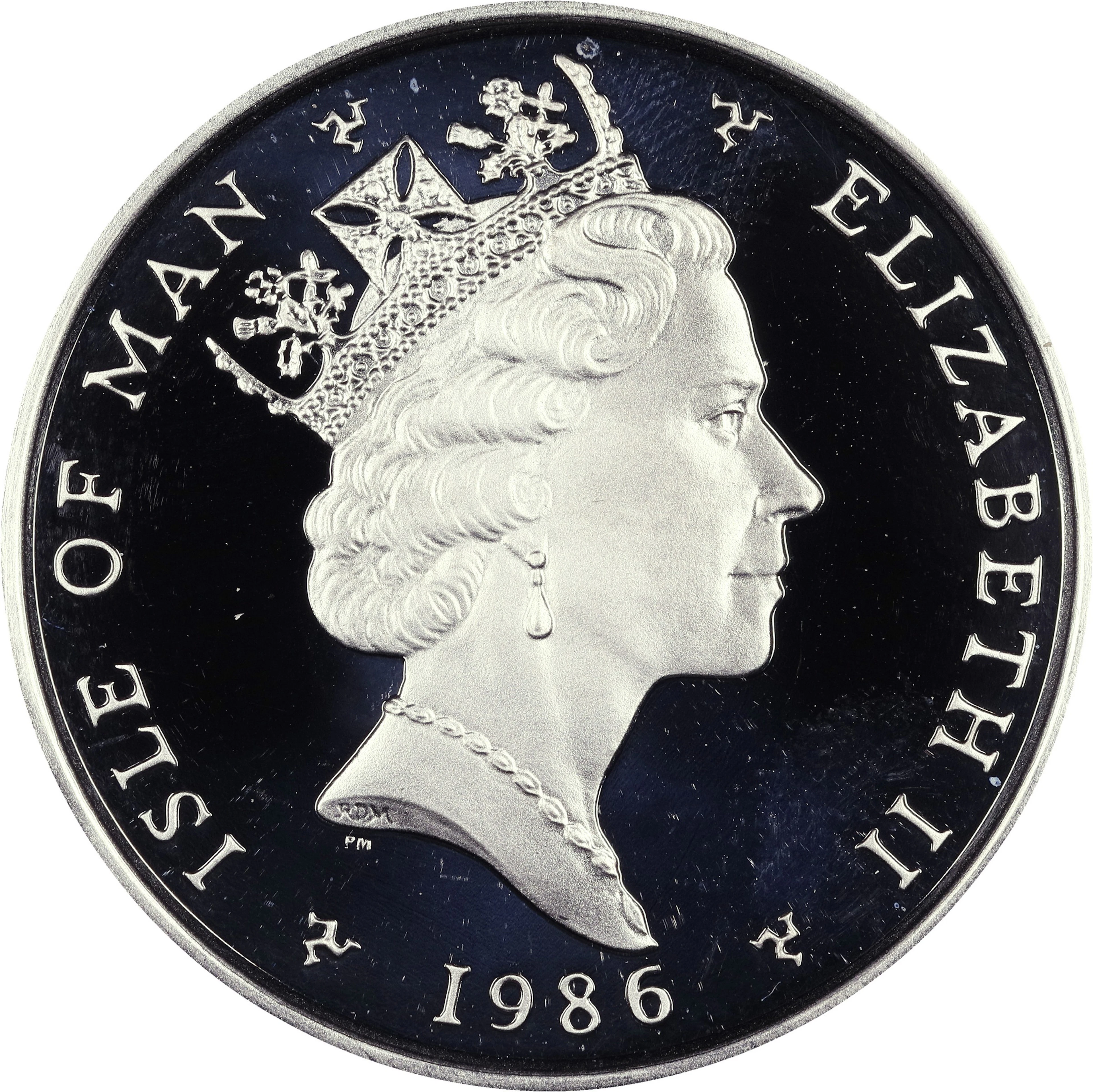 (1 oz, 31.104 g APtW). Isle of Man. 1986 1 oz Platinum Noble.
