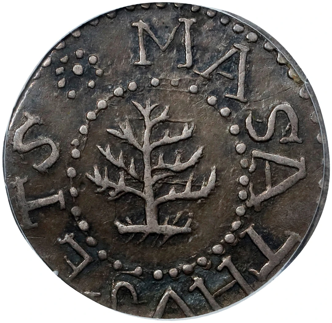 1652 Pine Tree Threepence. Noe-36, Salmon 2-B, W-640. Rarity-4. Without