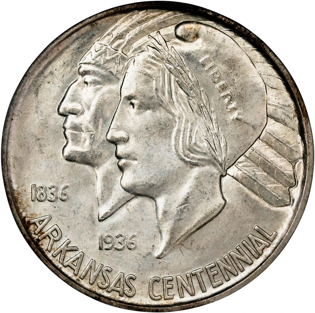 1937-D Arkansas Centennial. MS-64 (PCGS). OGH Generation 3.1.
