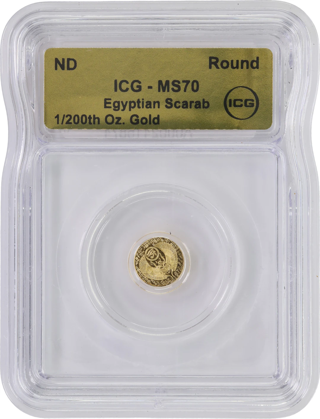 (0.005 oz, 0.156 g AGW). Monarch Precious Metals Egyptian Scarab 1/200