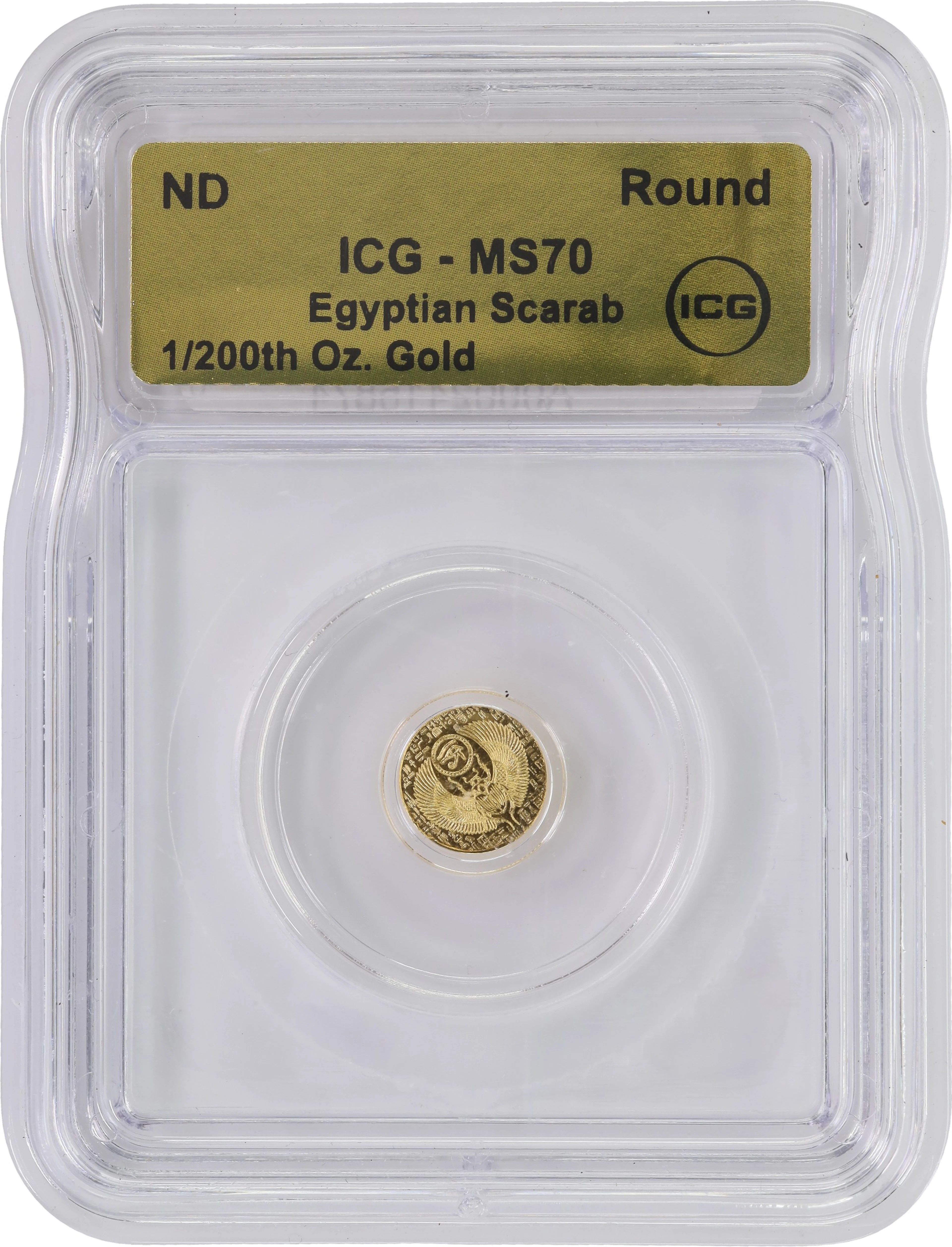 (0.005 oz, 0.156 g AGW). Monarch Precious Metals Egyptian Scarab 1/200