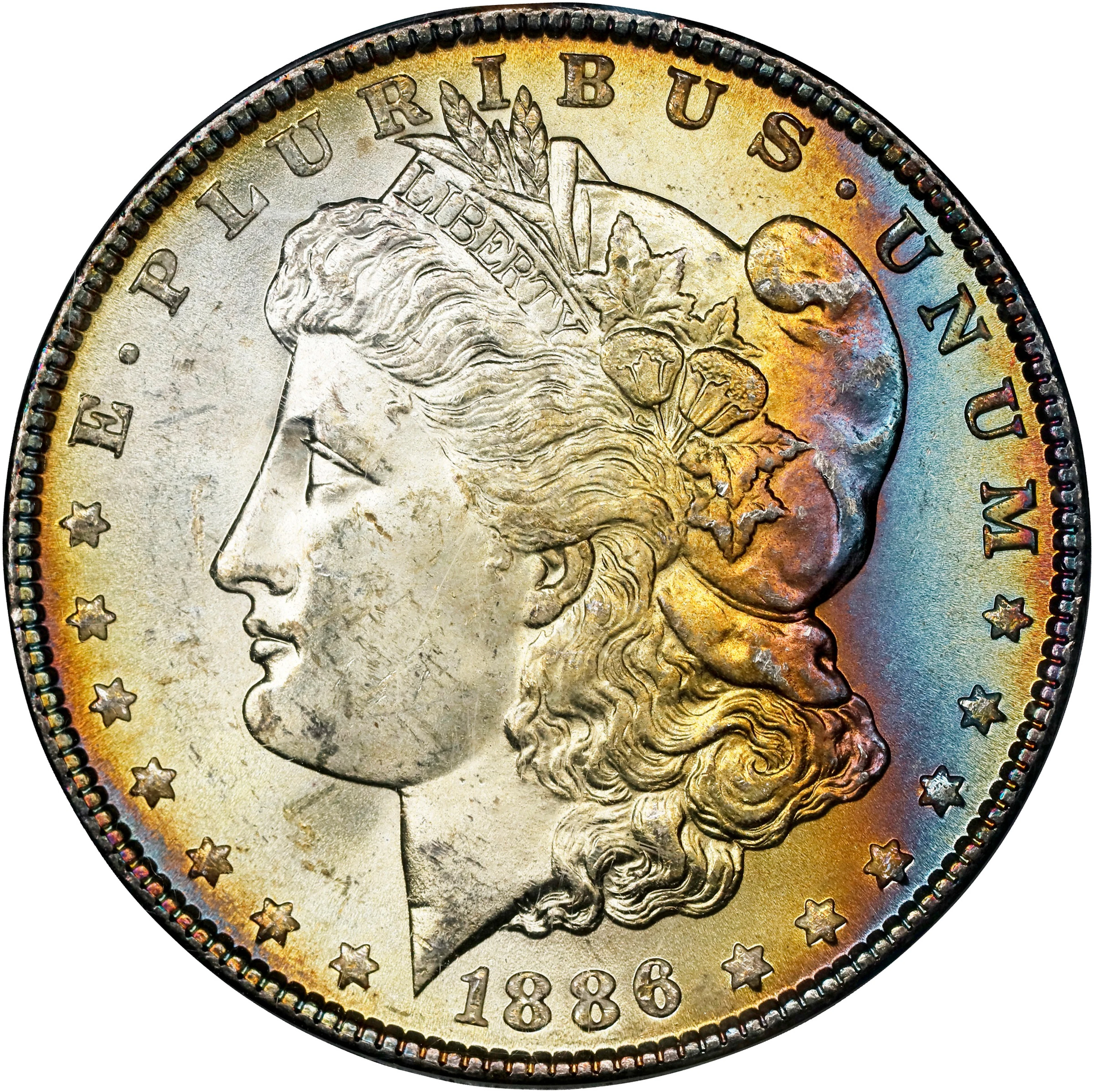 1886 Morgan Silver Dollar. MS-63 (PCGS). OGH Generation 3.0.